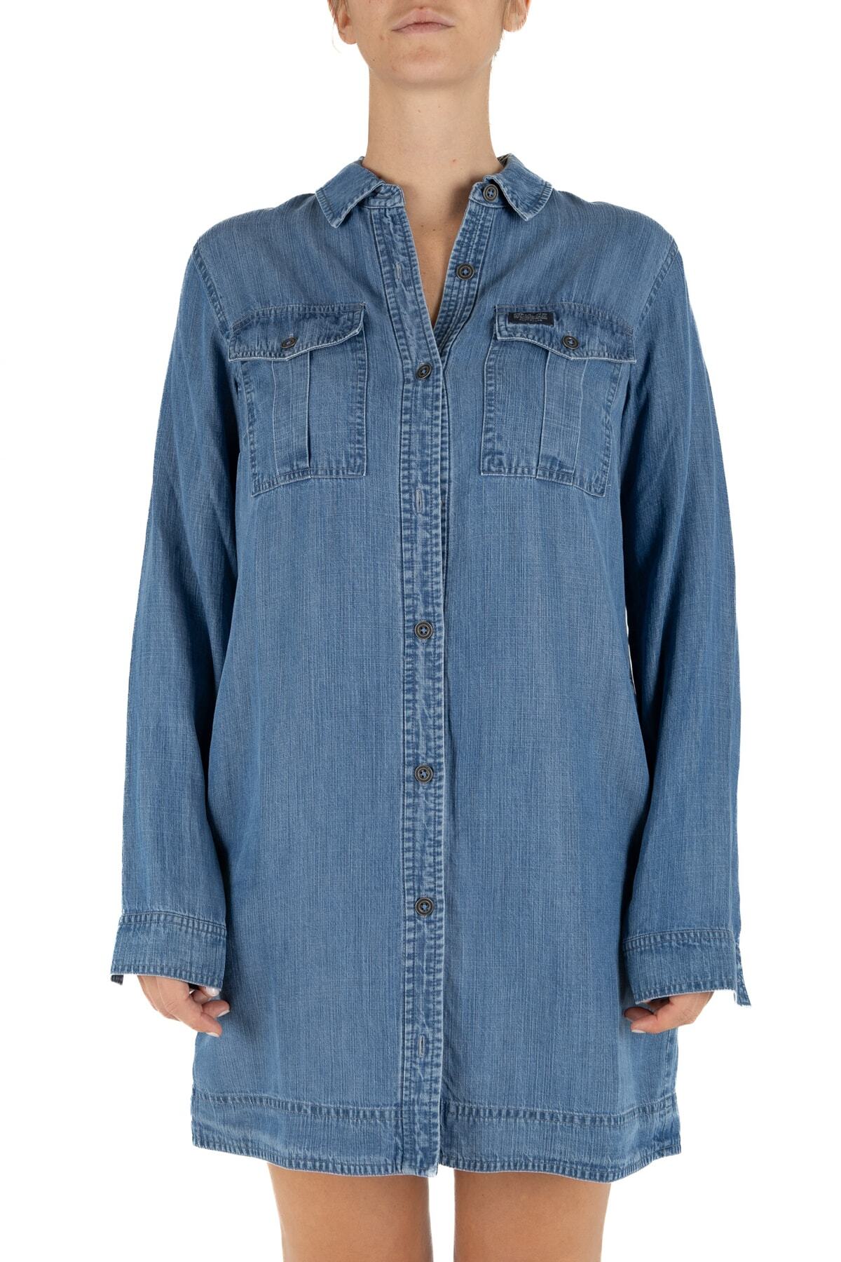 SUPERDRY-Rochie Femei/Fata MID WASH 1
