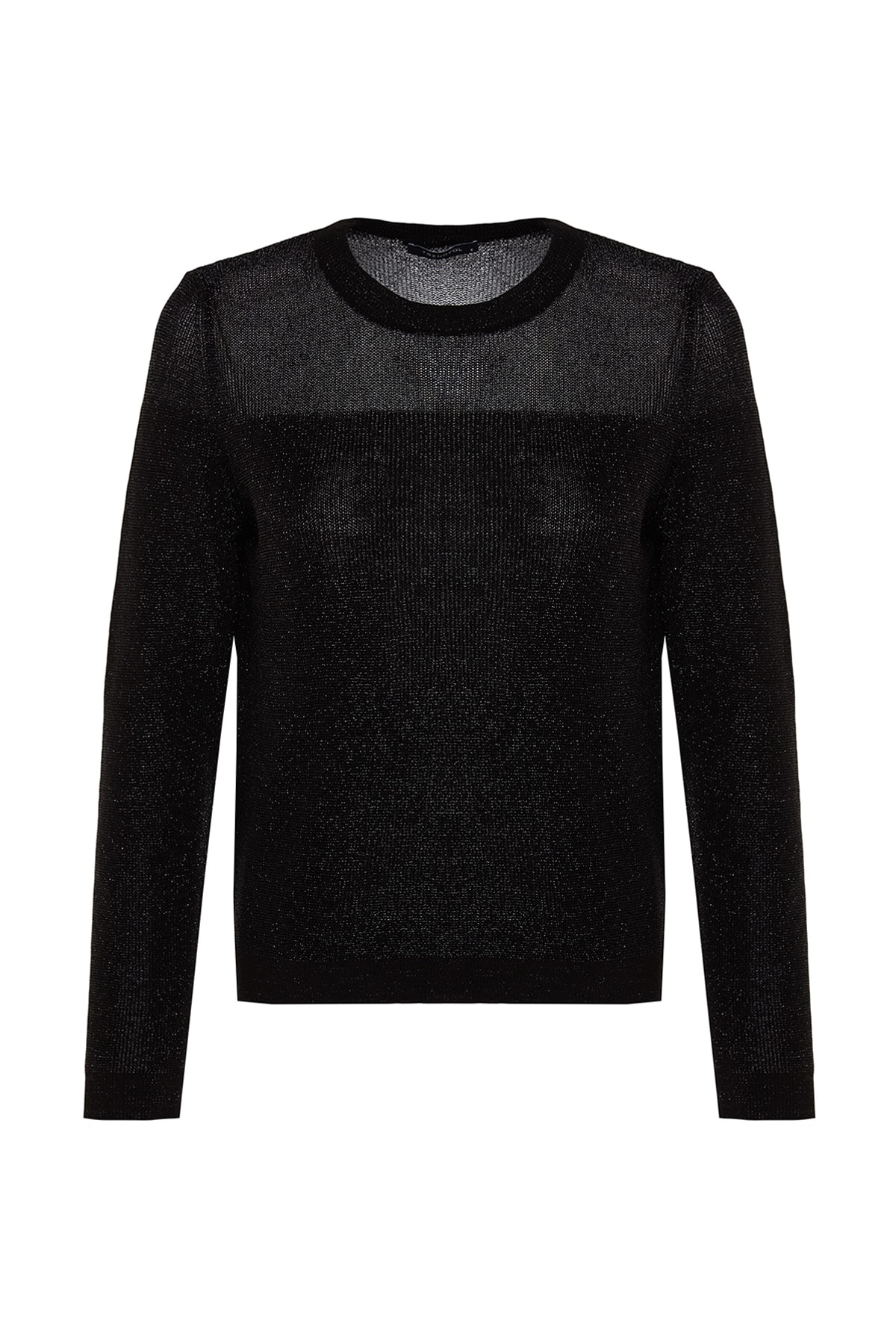 Trendyolmilla  Siyah Simli Transparan Detaylı Triko Kazak TWOAW24KZ01023 - Görsel 7