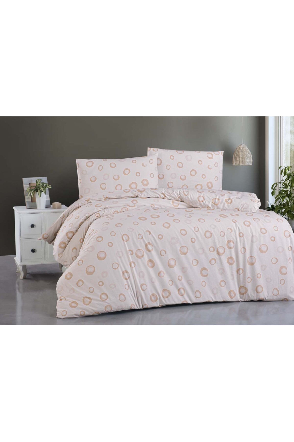 Cotton Collection Ranforce Çift Kişilik Nevresim+Yastık N. Sandy