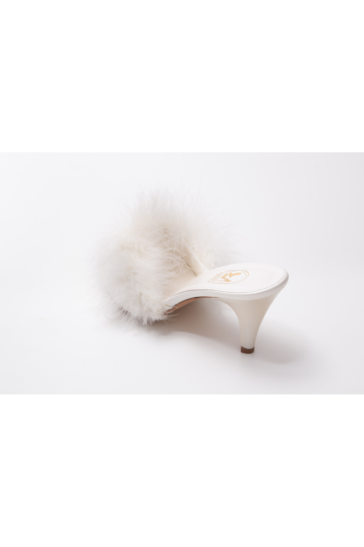 HAUKS SHOES  Çeyiz-Nişan-Kına-Düğün Açık Terlik Abiye Taşlı Tokalı Tüylü Bantlı - Görsel 4