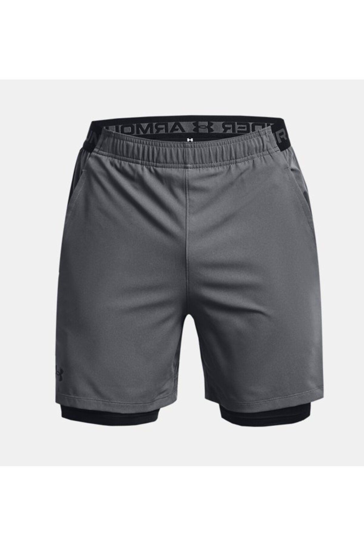 شورت ورزشی خاکستری مردانه UA ناپدید شده 2 1373764 012 Under Armour