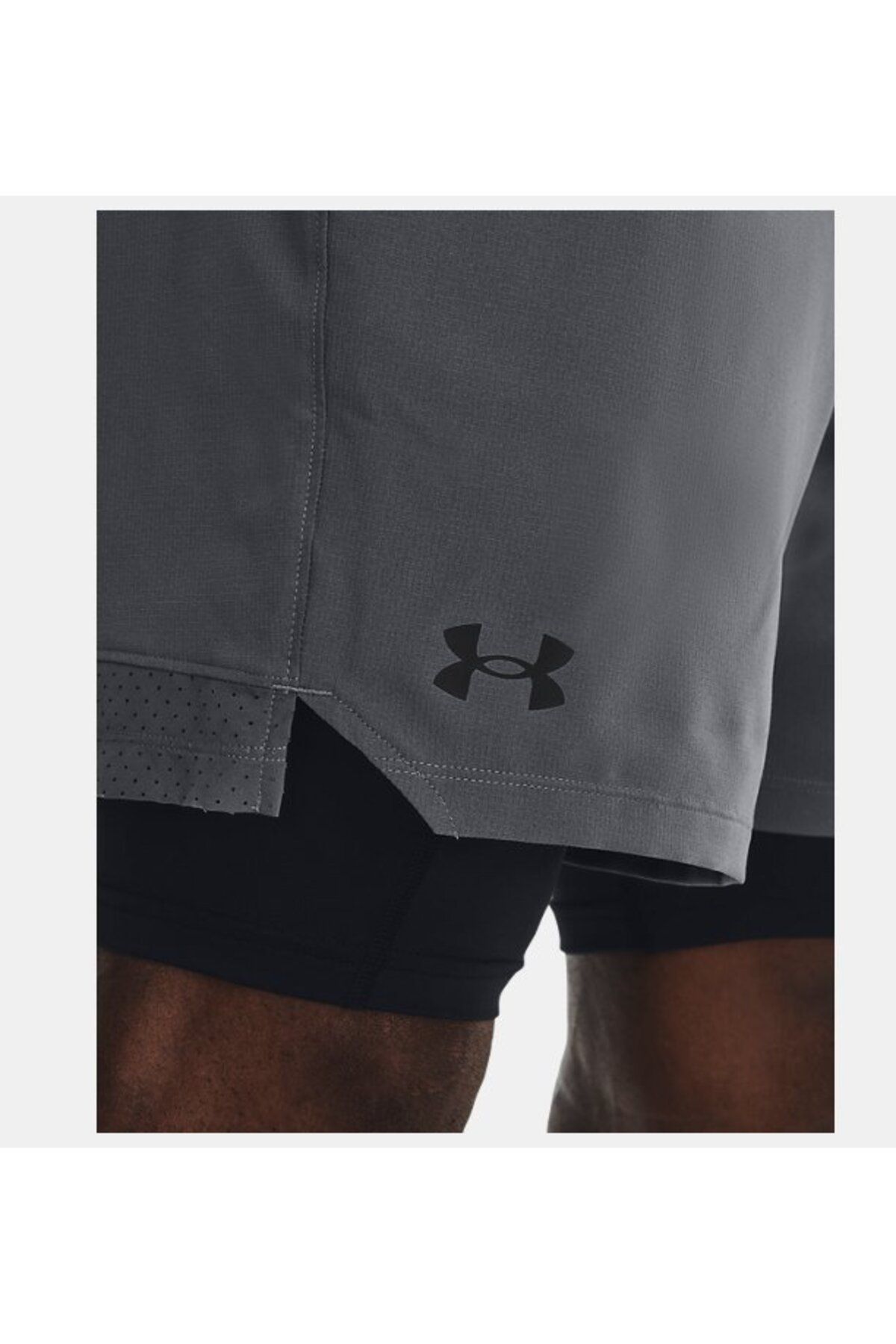 شورت ورزشی خاکستری مردانه UA ناپدید شده 2 1373764 012 Under Armour