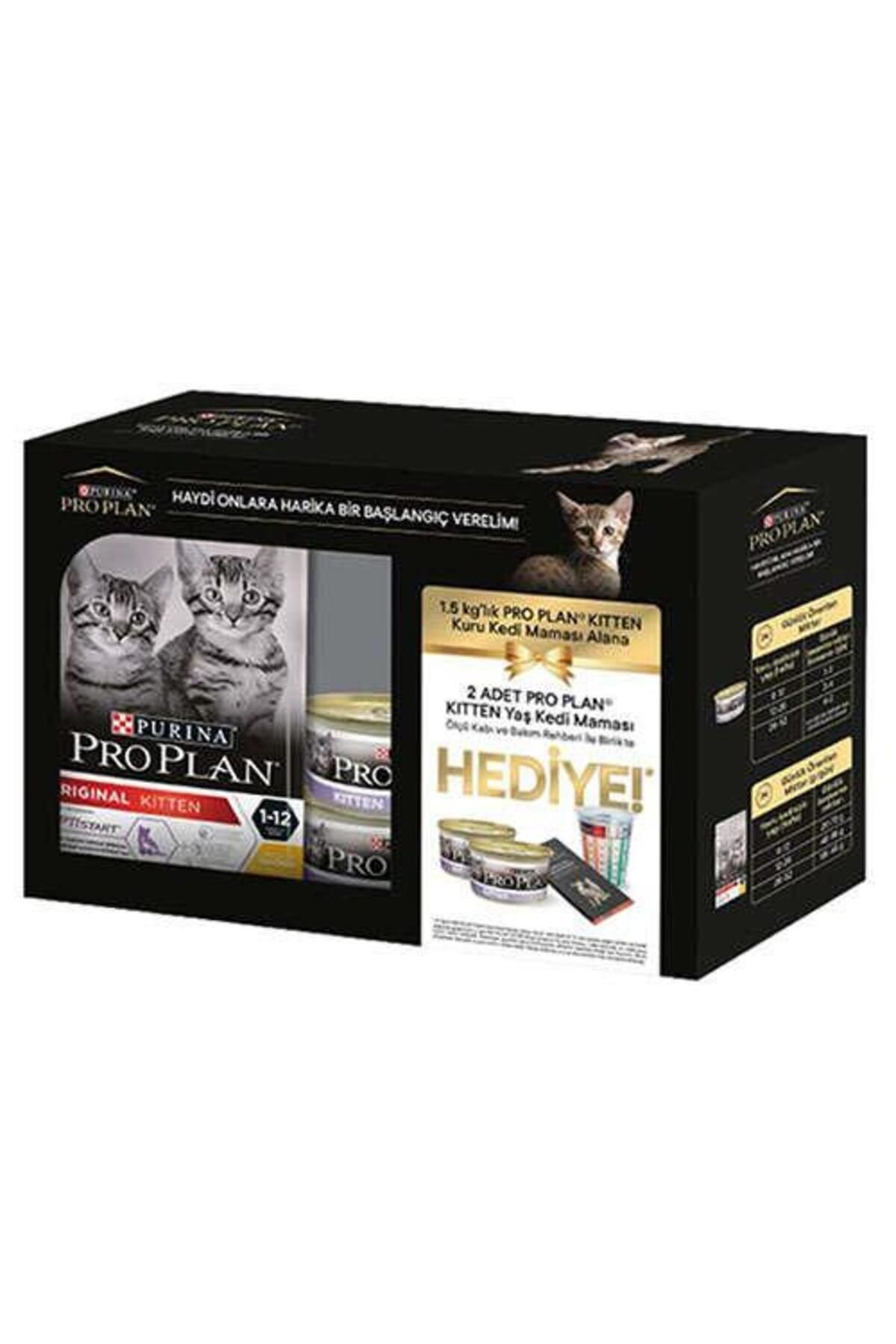 Pro Plan Pro Plan Yavru Kedi Başlangıç Seti (1,5 Kg Kuru Mama 2 Adet Yavru Kedi Konservesi Ölçü Kabı ve Bakım