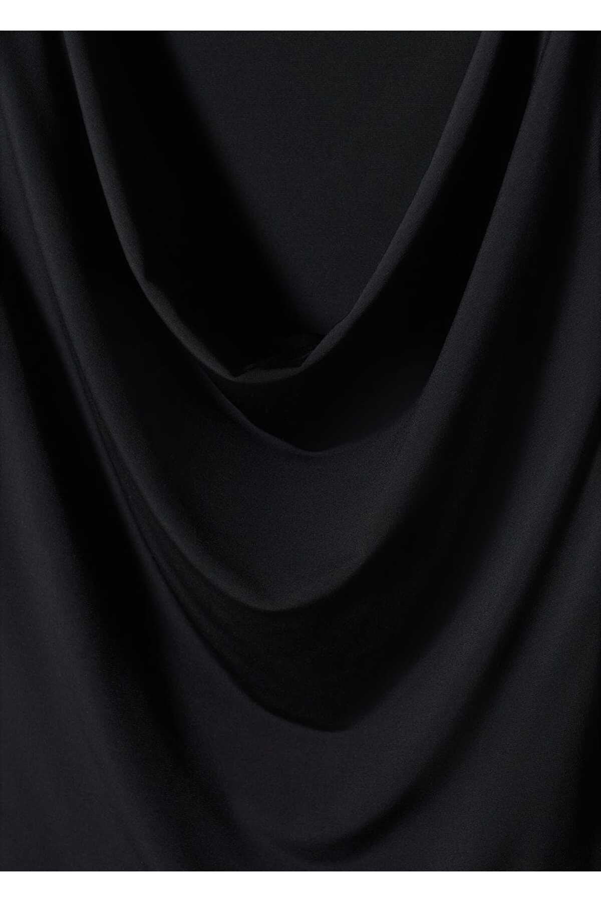 MANGO Woman-Drape Collar T-Shirt 6