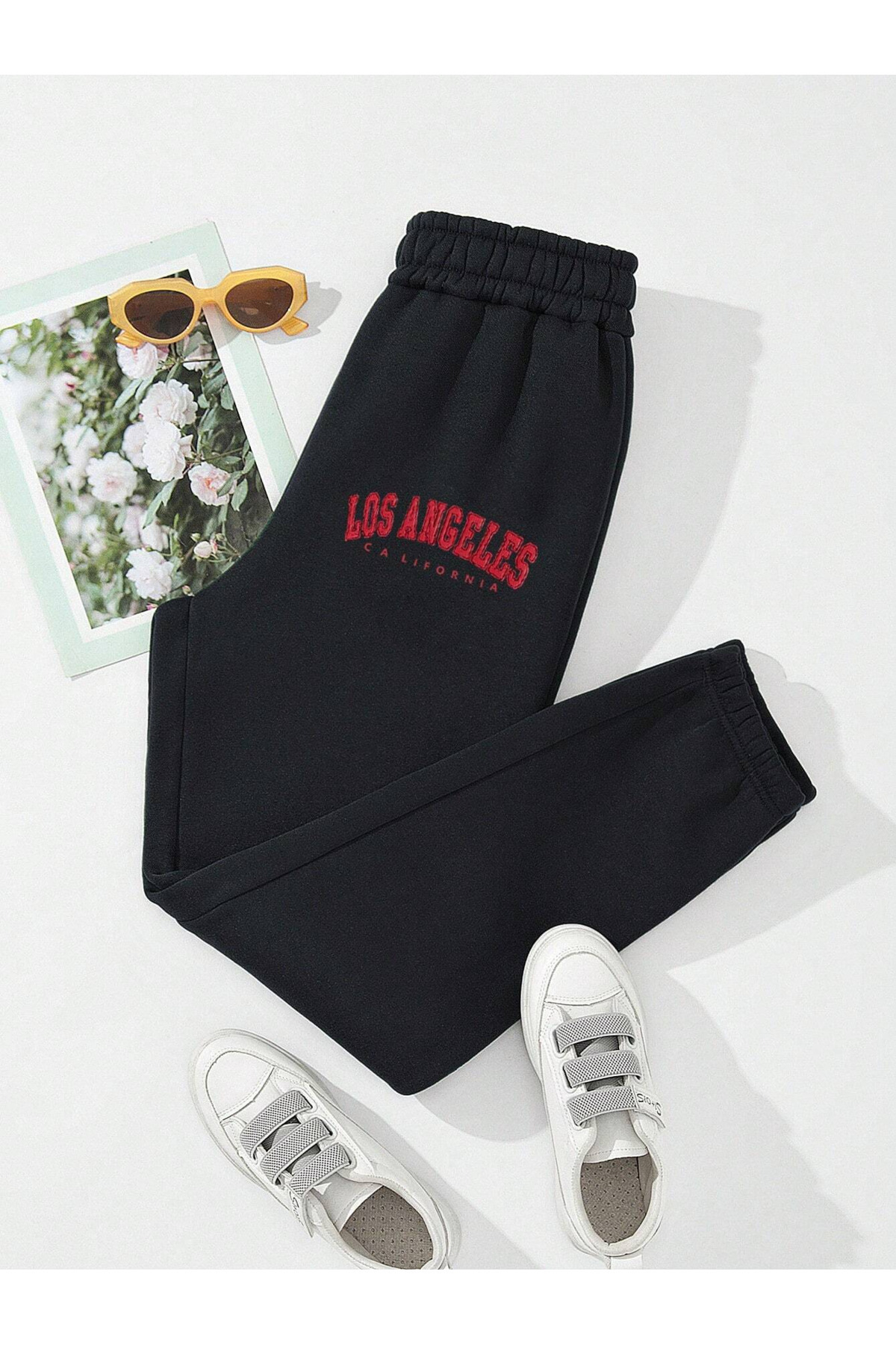 Losangeles printed black sweatpants