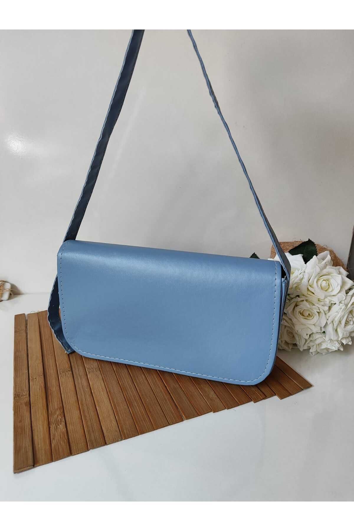 Ice blue shop clutch bag