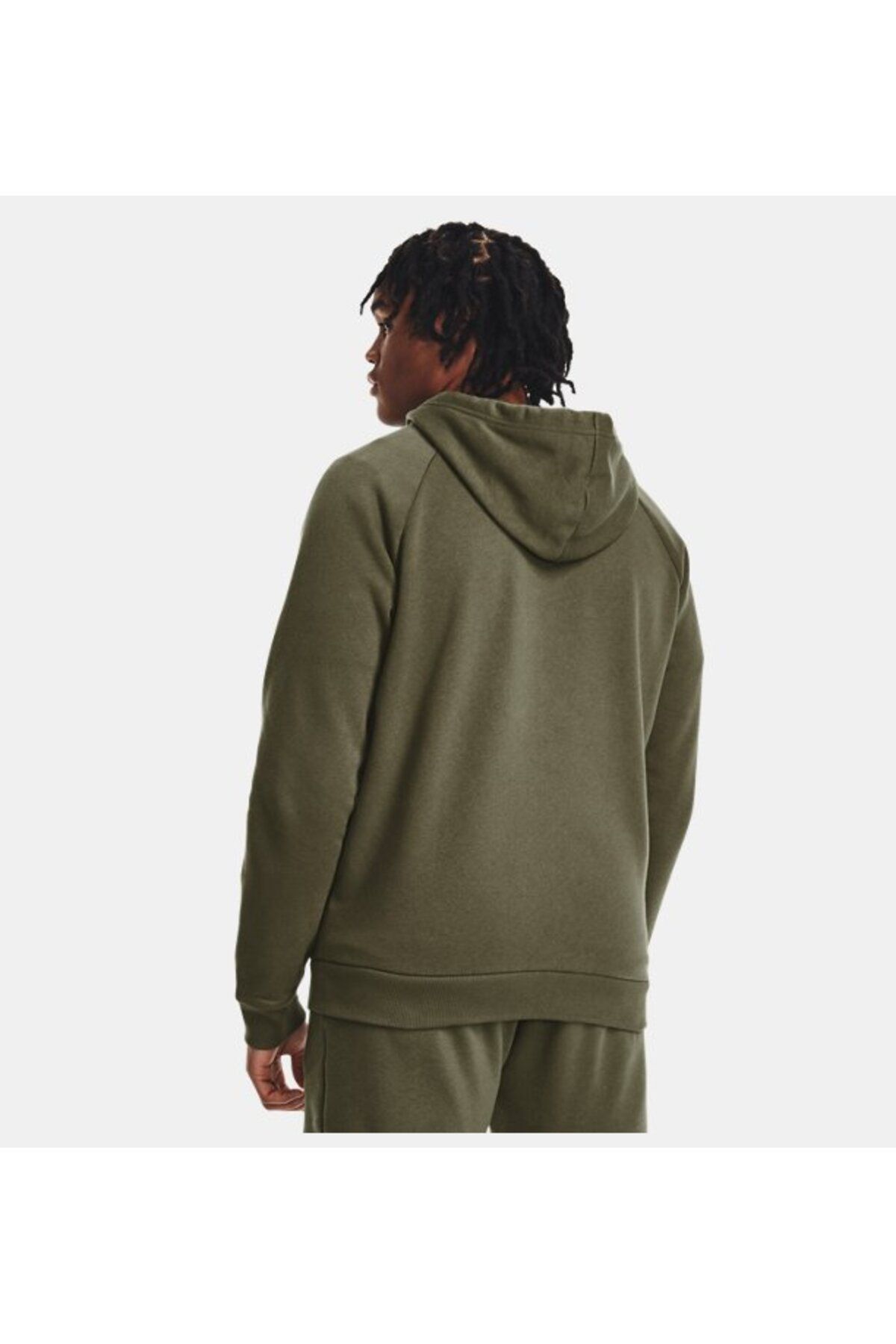 سویشرت ورزشی سبز مردانه رقیب UA با اندازه کامل زیپ هود شده بالا 1379767 390 Under Armour