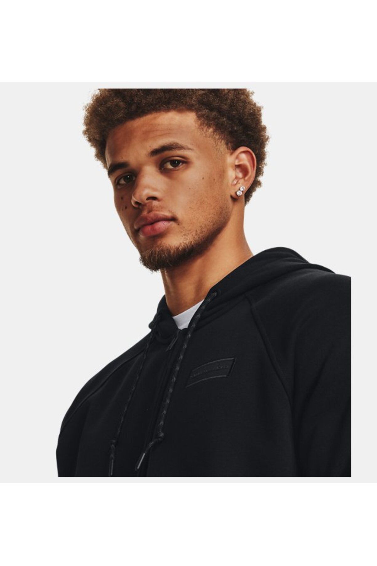 سویشرت ورزشی مشکی مردانه تری در وزن سنگین با اندازه کامل زیپ 1382112 001 Under Armour