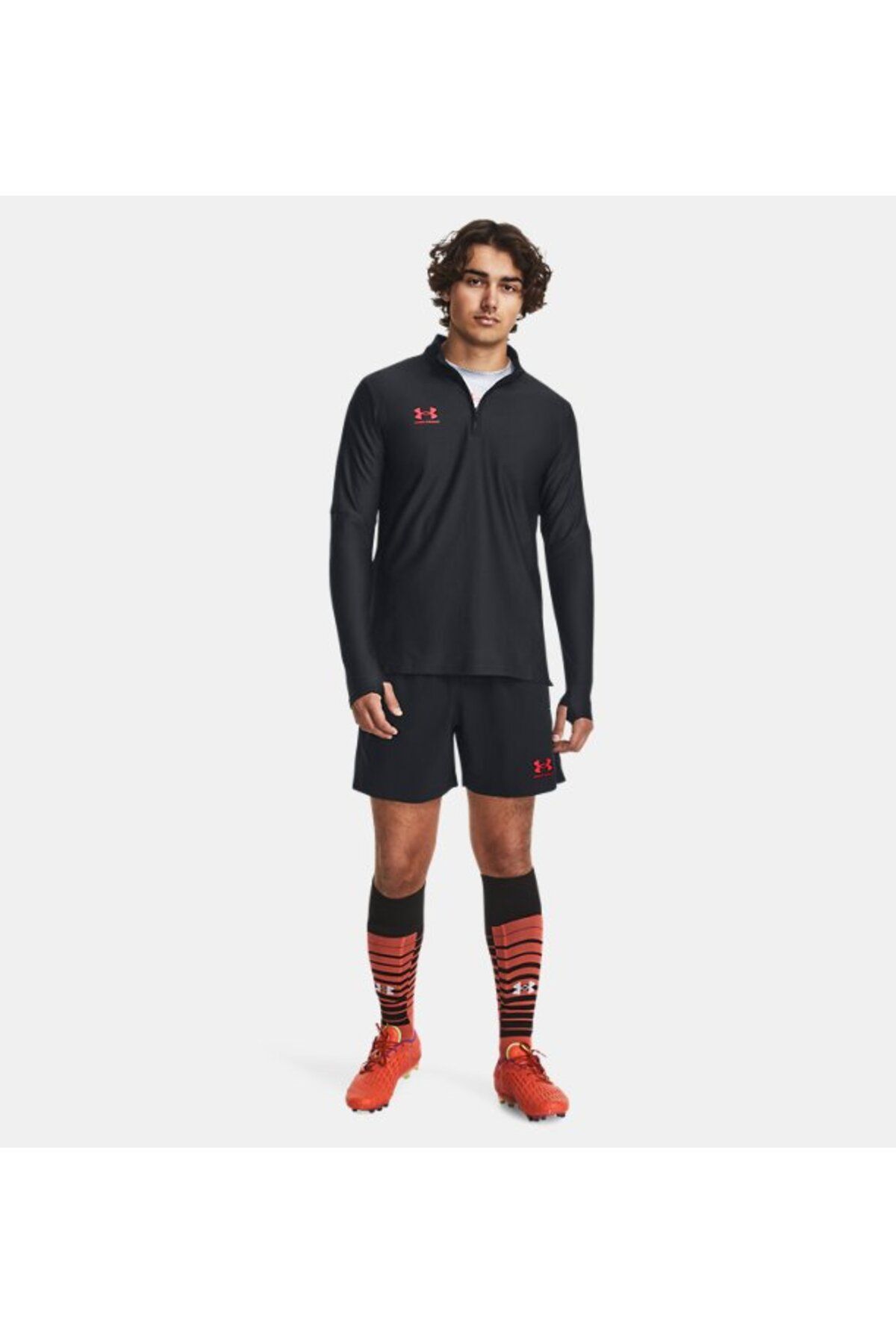 تی شرت ورزشی مشکی مردانه UA Challenger Pro ¼ زیپ 1382114 001 Under Armour