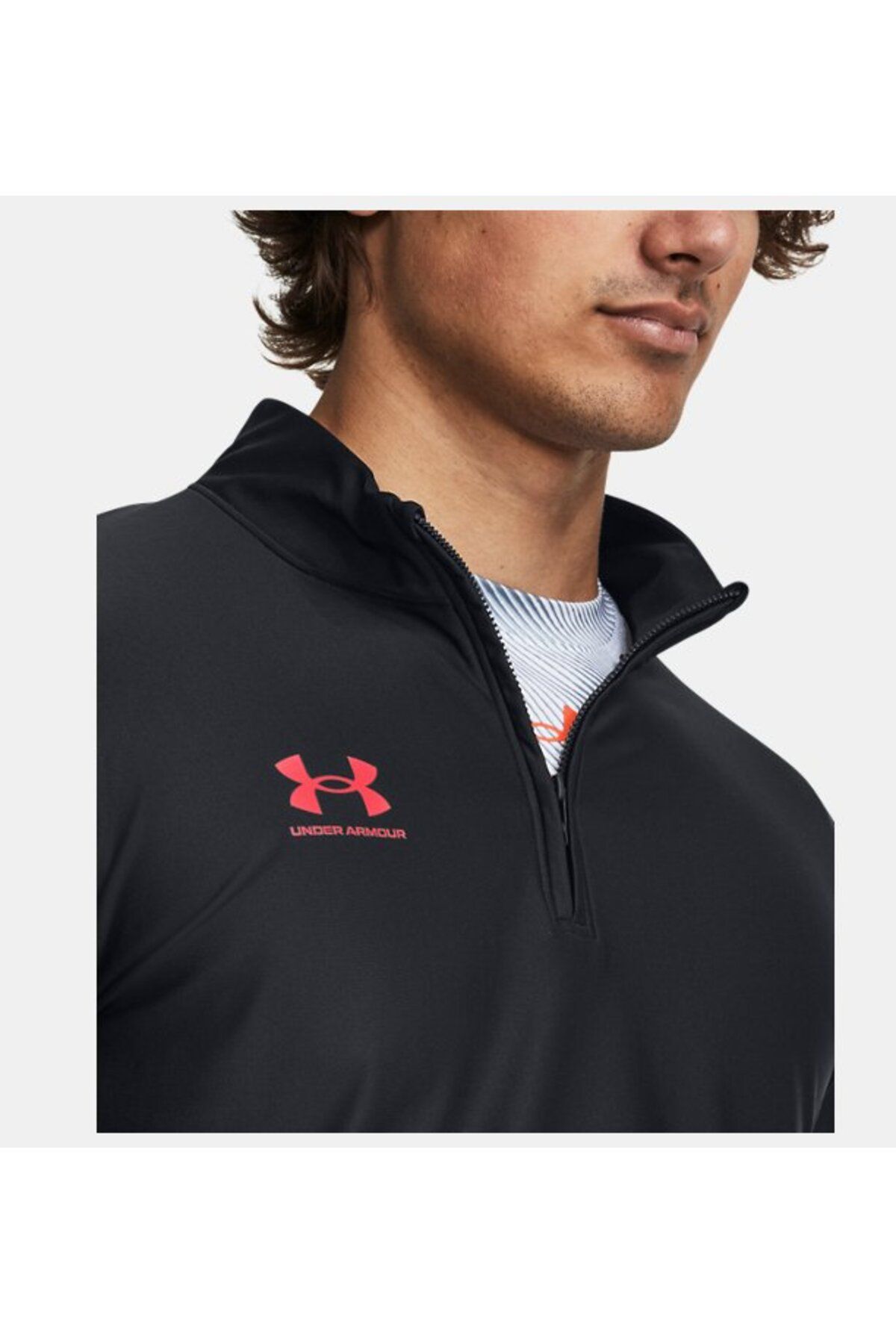 تی شرت ورزشی مشکی مردانه UA Challenger Pro ¼ زیپ 1382114 001 Under Armour