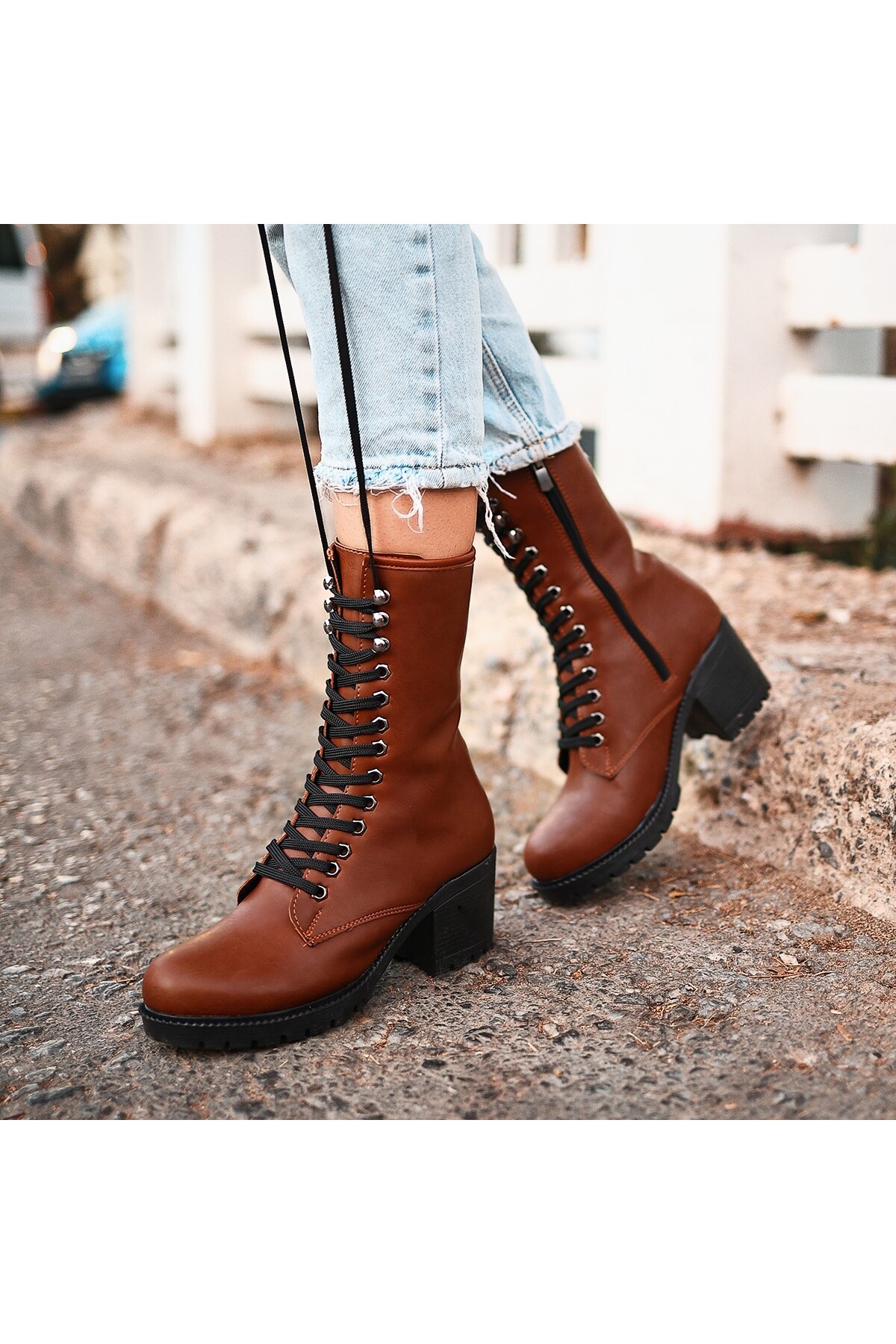 Robinat Taba Cilt Postal Çizme Bot