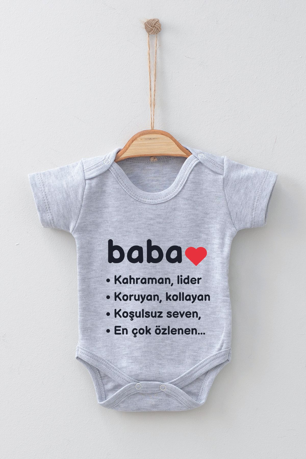 ADABEBEK 100% Cotton Organic Baba Patterned Short Sleeve Bodysuit Baby  Bodysuit - Trendyol
