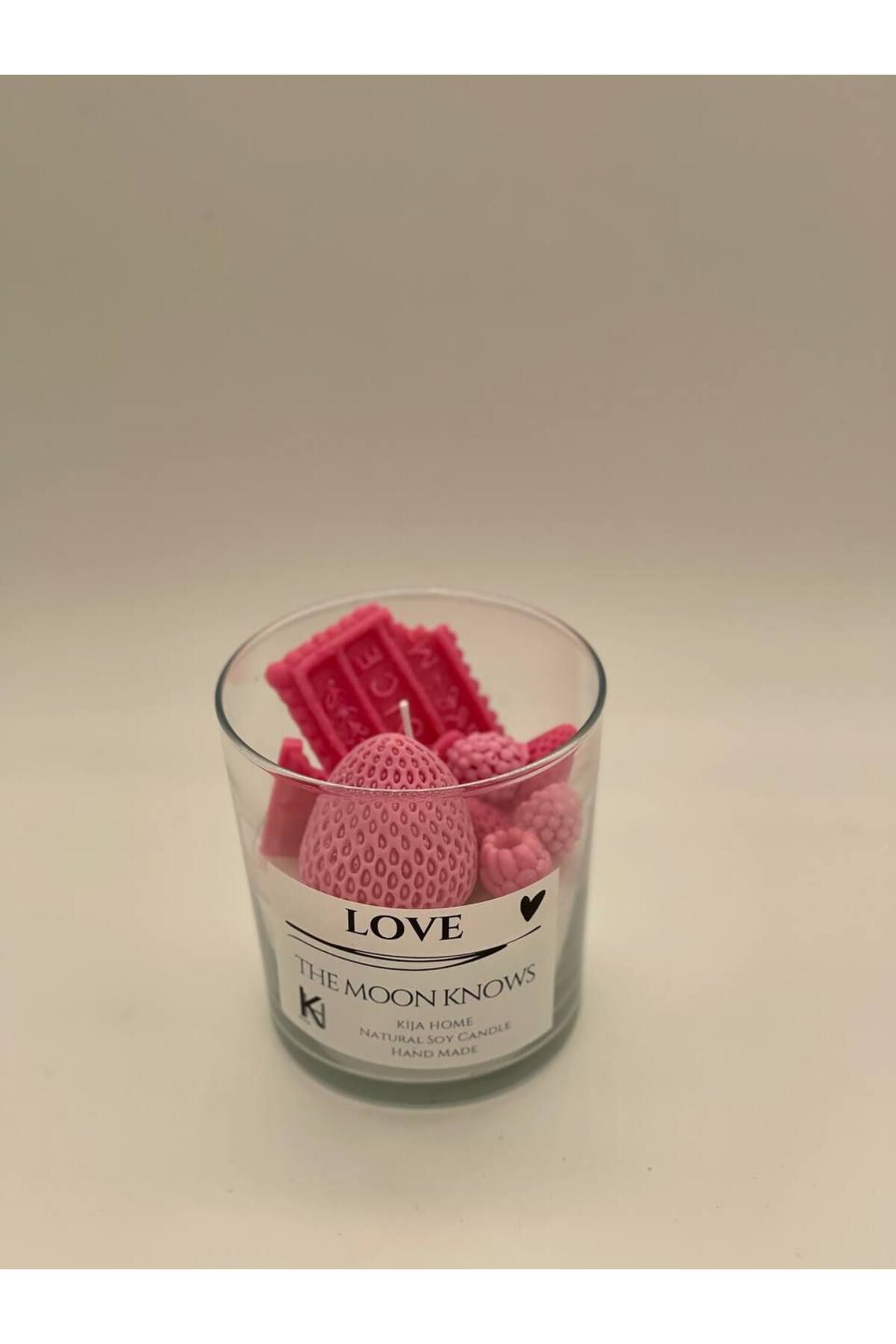Tamamen El Yapımı Kokulu Meyveli Mum, Dekoratif Shot Mum, Soya Wax Meyveli - 002