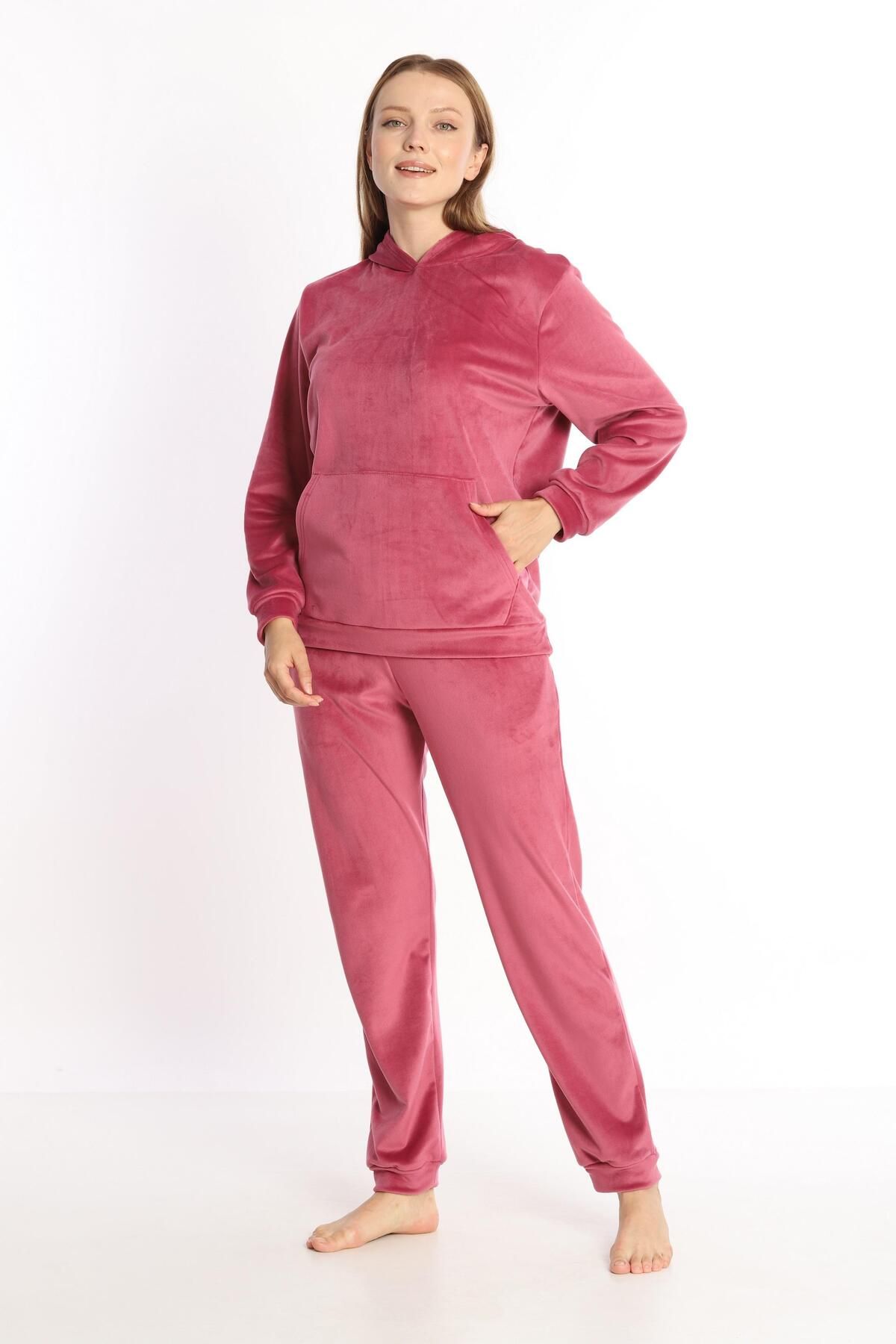 Womens pink velour tracksuit top