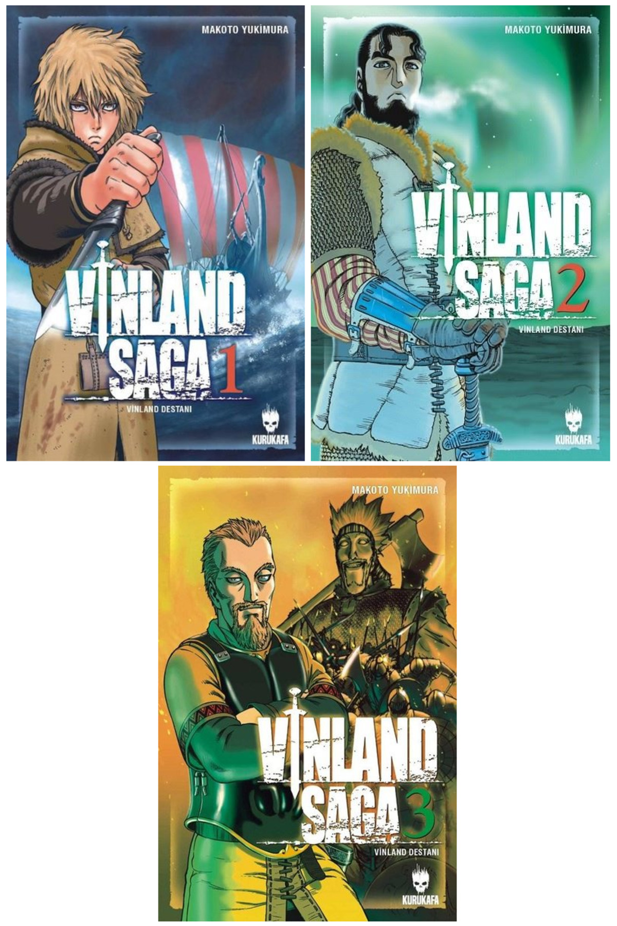 Kurukafa Yayınevi Vinland Saga 1-2-3. Ciltler Manga Seti