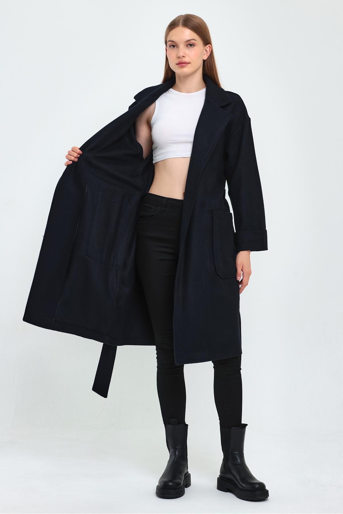 ALEXANDERGARDI  ASTARSIZ YÜNLÜ PALTO (B22-26600) - Görsel 3