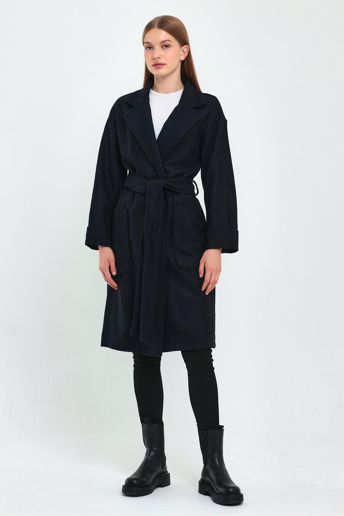 ALEXANDERGARDI  ASTARSIZ YÜNLÜ PALTO (B22-26600) - Görsel 2