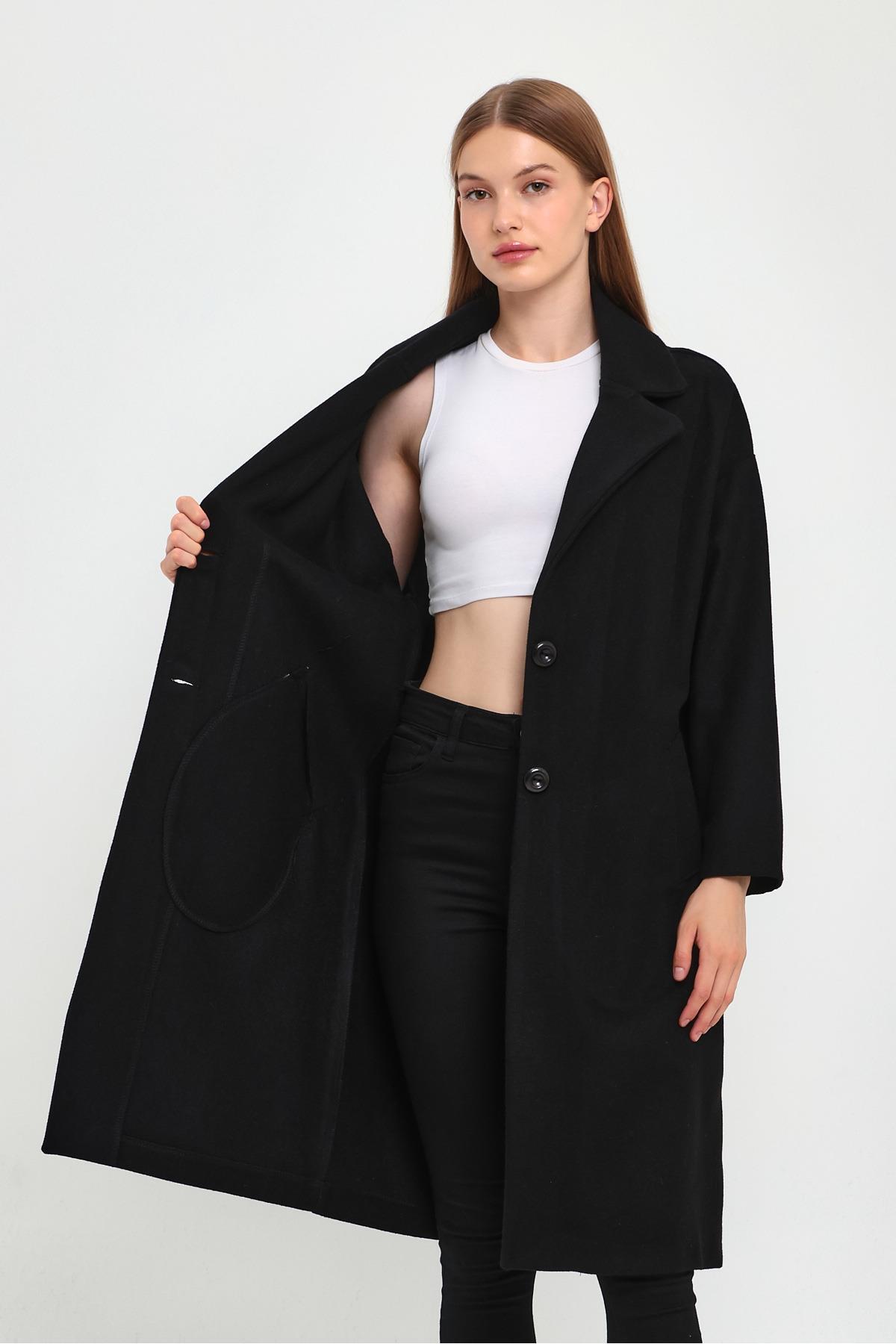 ALEXANDERGARDI  DÜĞMELİ ASTARSIZ YÜNLÜ PALTO - Görsel 4