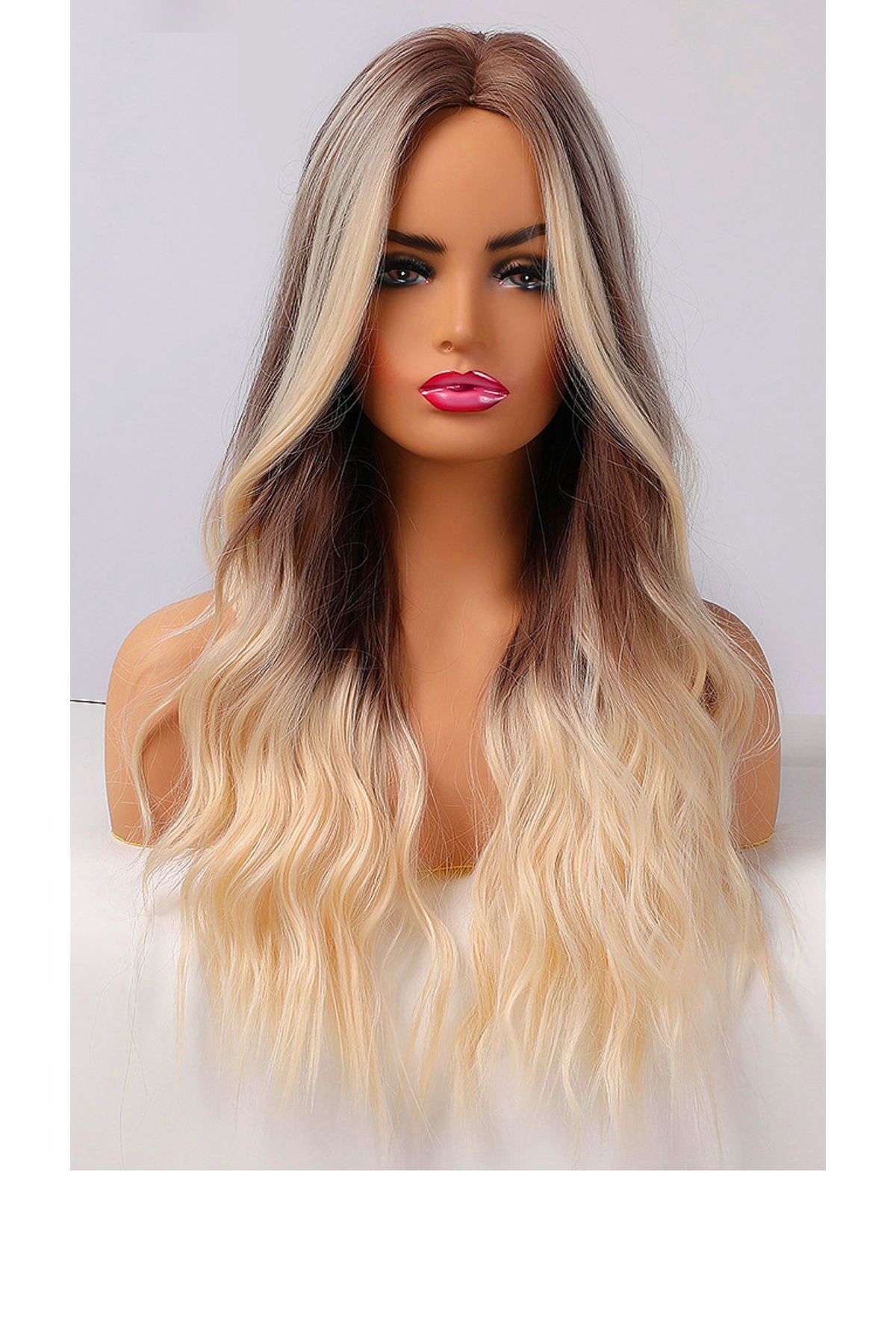 REMY HAİR Exclusive Luxury Kahve Platin Ve Platin Sarı Balyajlı Peruk