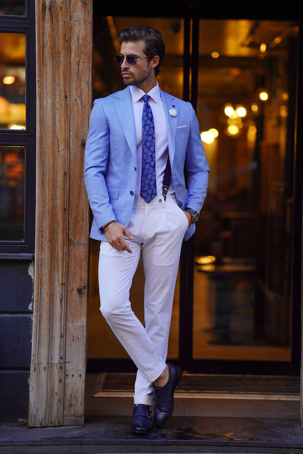 ژاکت مردانه آبی NAZEF | NZF-4242 اورجینال - تصویر 4