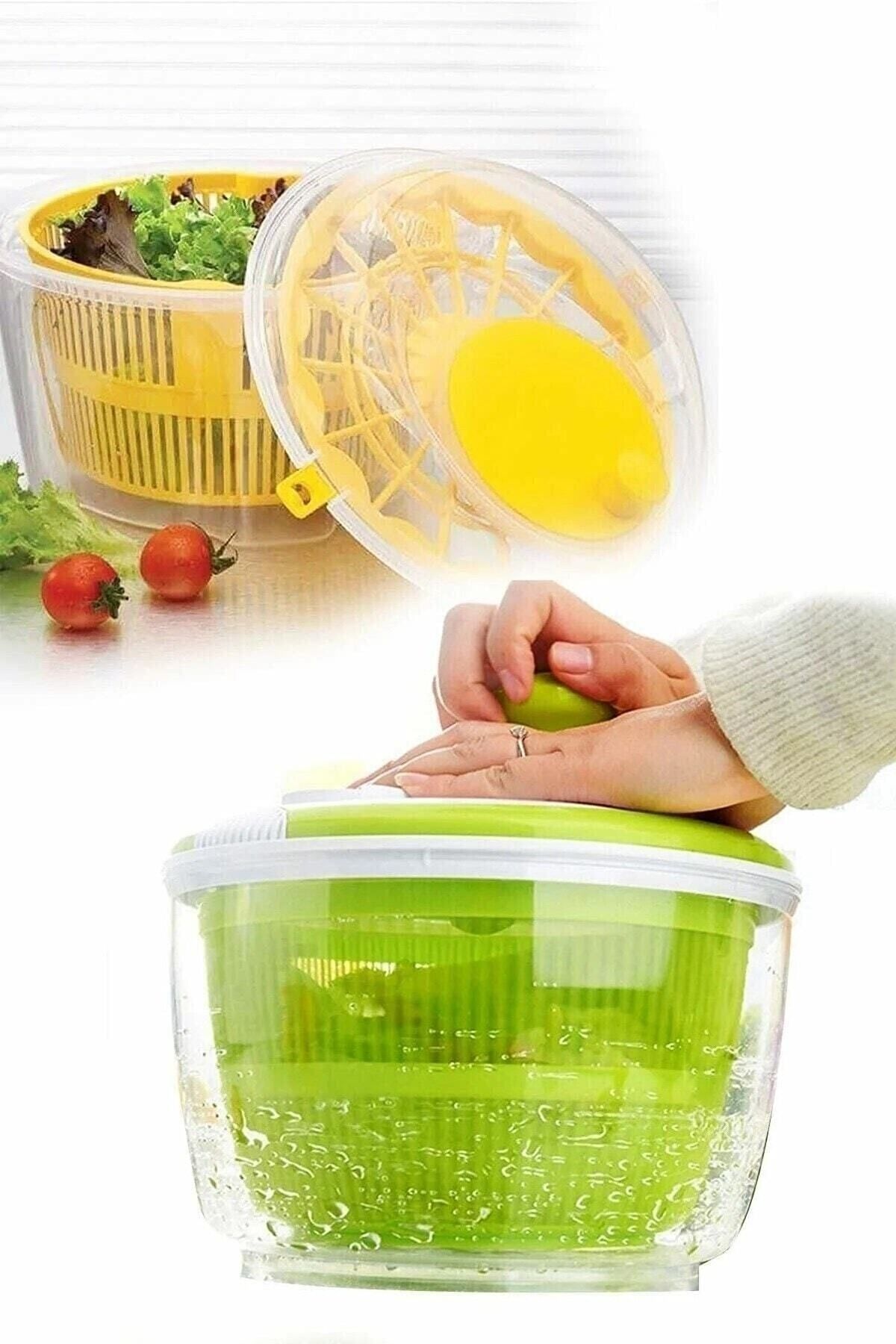 Genel Markalar Mutfak Yemek Salata Hazırlığı Için Çevirme Kollu Salata Sebze Yeşillik Kurutucu Fma632154