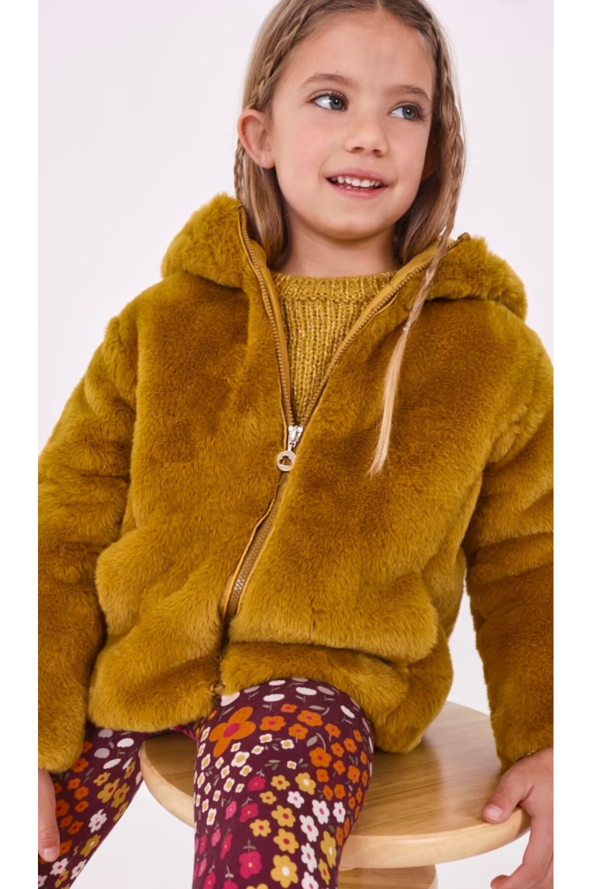 مایورال پالتو خزدار دخترانه