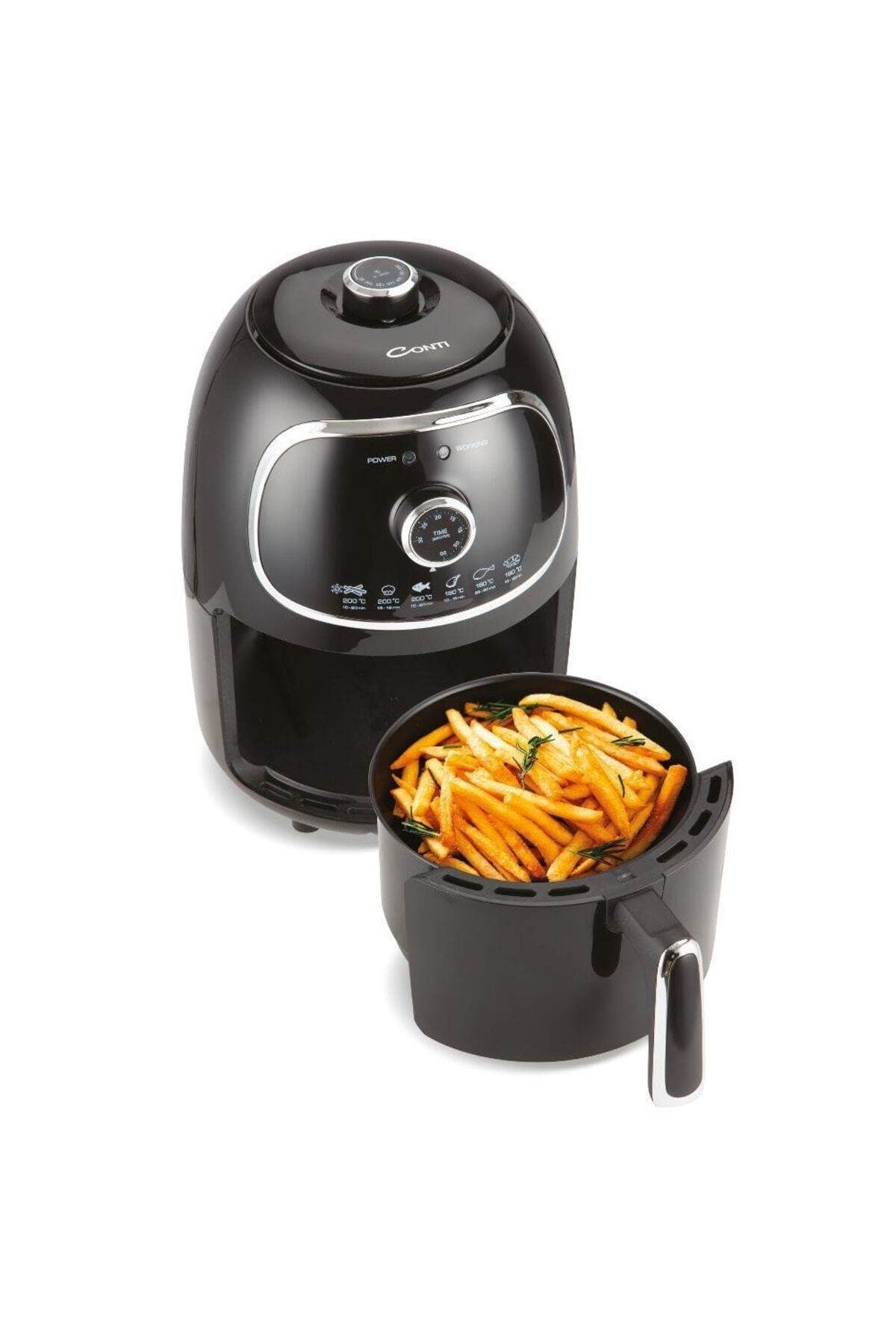 CONTİ Cdf-401 Frito Airfryer Yağsız Fritöz-siyah