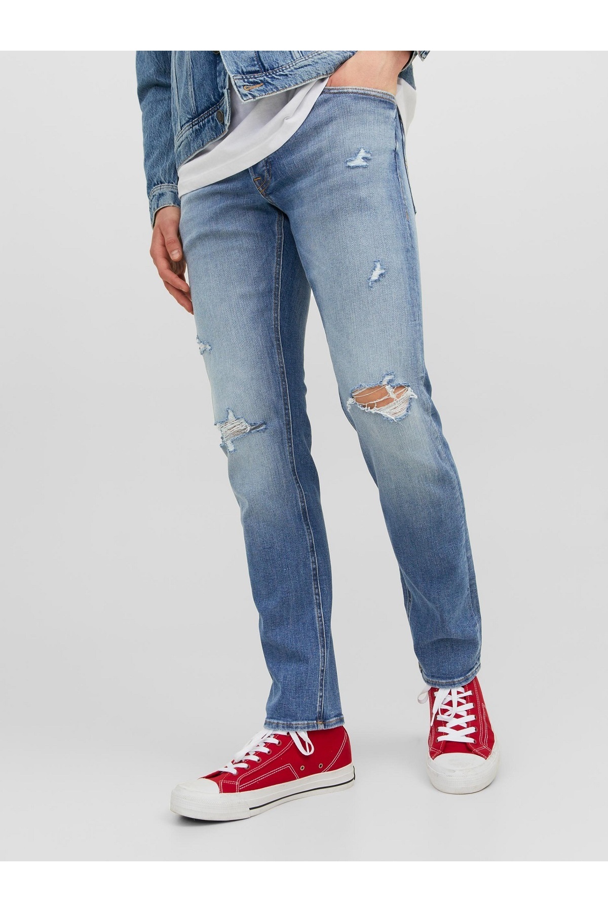 شلوار جین مردانه راسته فاق نرمال | جک اند جونز Jack & Jones 12223503 - تصویر 4