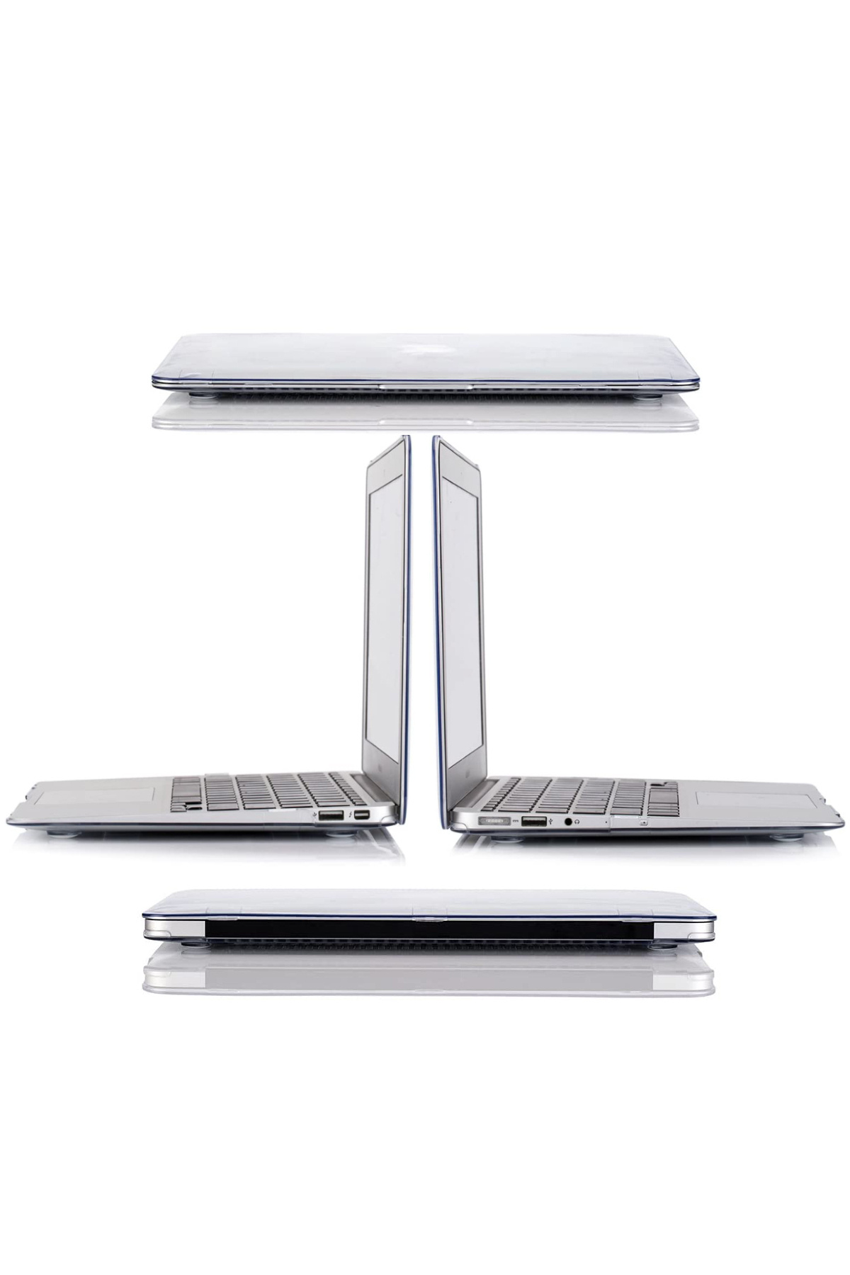 Macbook Air 13 A1466 A1369 2010 2017 Uyumlu Kılıf Kapak Şeffaf Parlak Koruyucu Kılıf 5