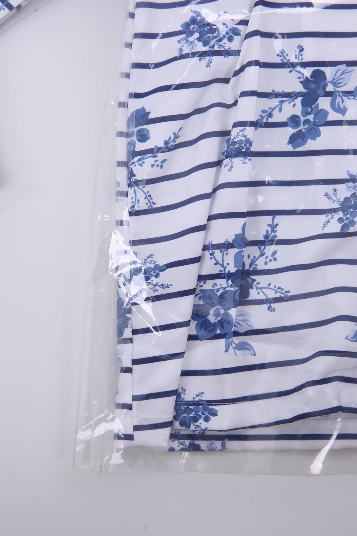 Babyhola Kız Çocuk Şeffaf Kapüşonlu Yağmurluk Mavi Çiçek Desen 5462 fotoğrafı 2 (önizleme)