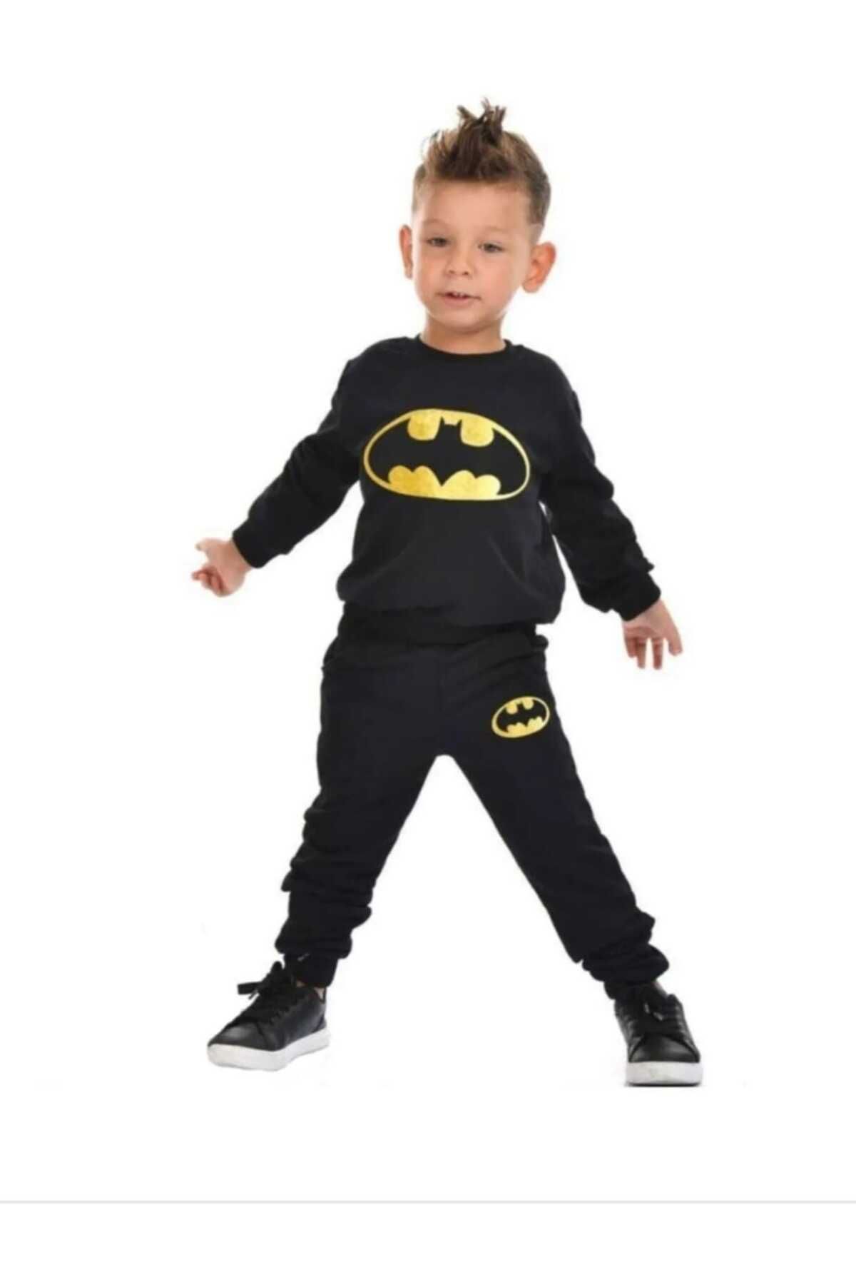 SAVO G Y M bat printed children s black tracksuit sweatshirt set