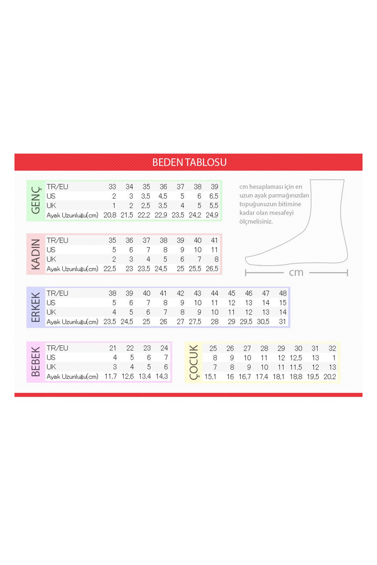 Us polo assn shoes size chart on sale