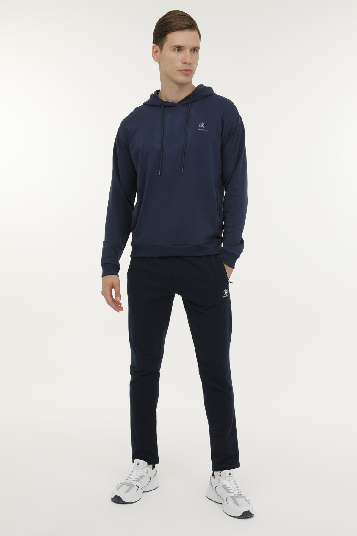 سویشرت مردانه راسته  آستین استاندارد | لامبرجک Lumberjack M-SN73 BASIC HOODIE 2PR - تصویر 5