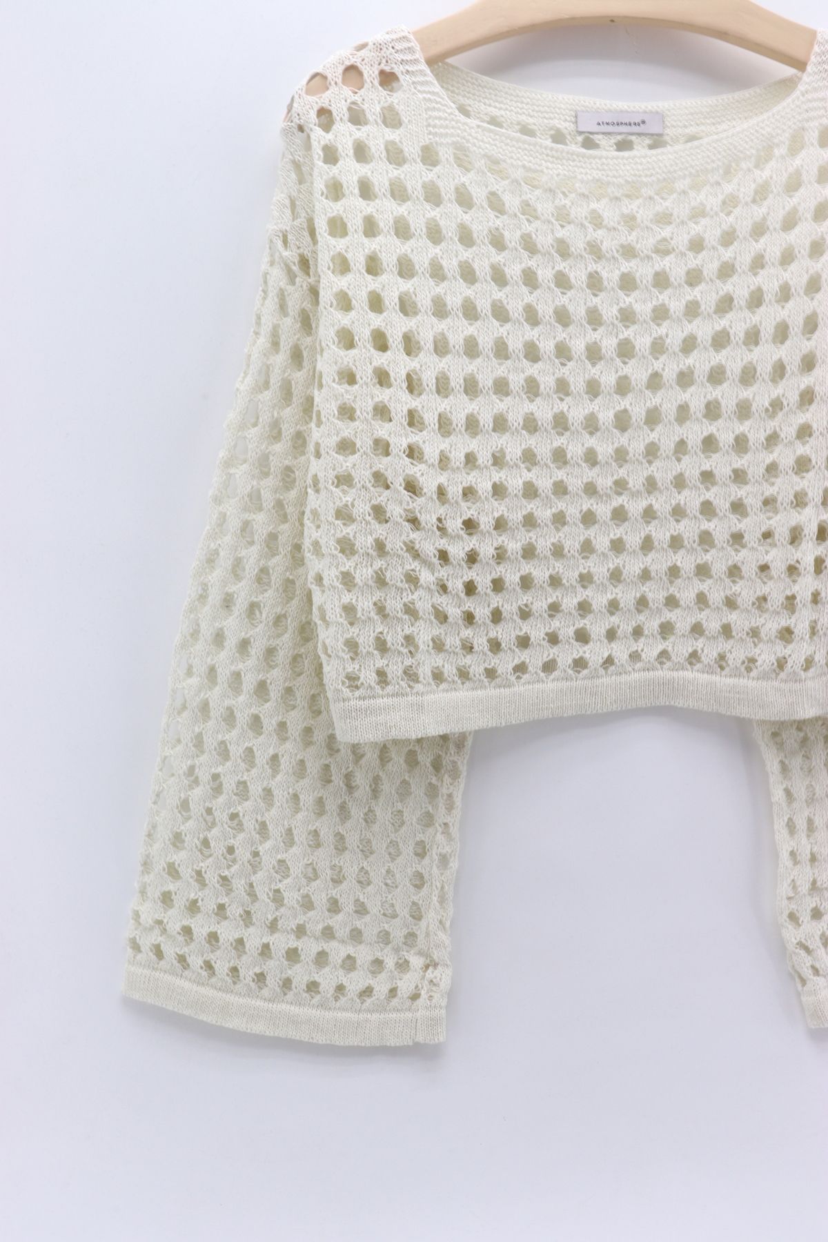 macharelbasic-Damenpullover mit durchbrochenen spanischen Ärmeln und saisonaler Strickmode 2