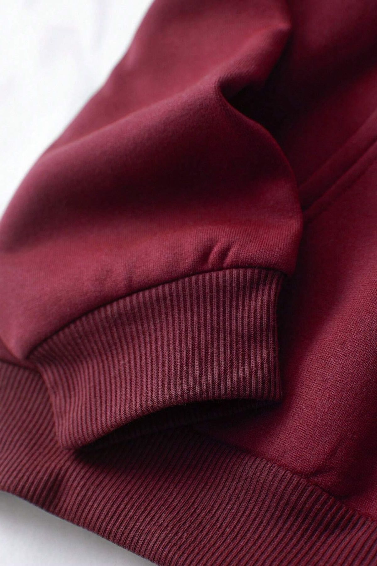 MODAGEN-Φούτερ Unisex Claret Red New York με στάμπα με κουκούλα 3 κλωστών 4