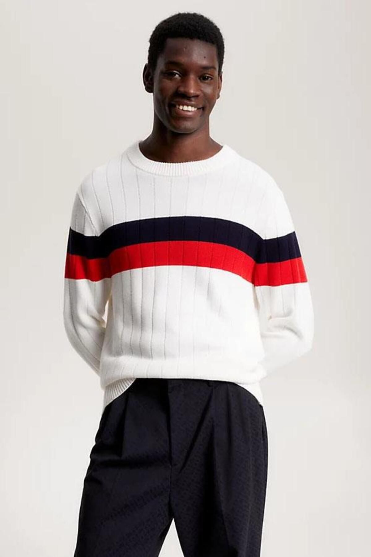 Tommy Hilfiger COLOURBLOCK STRUCTURE C NECK Trendyol