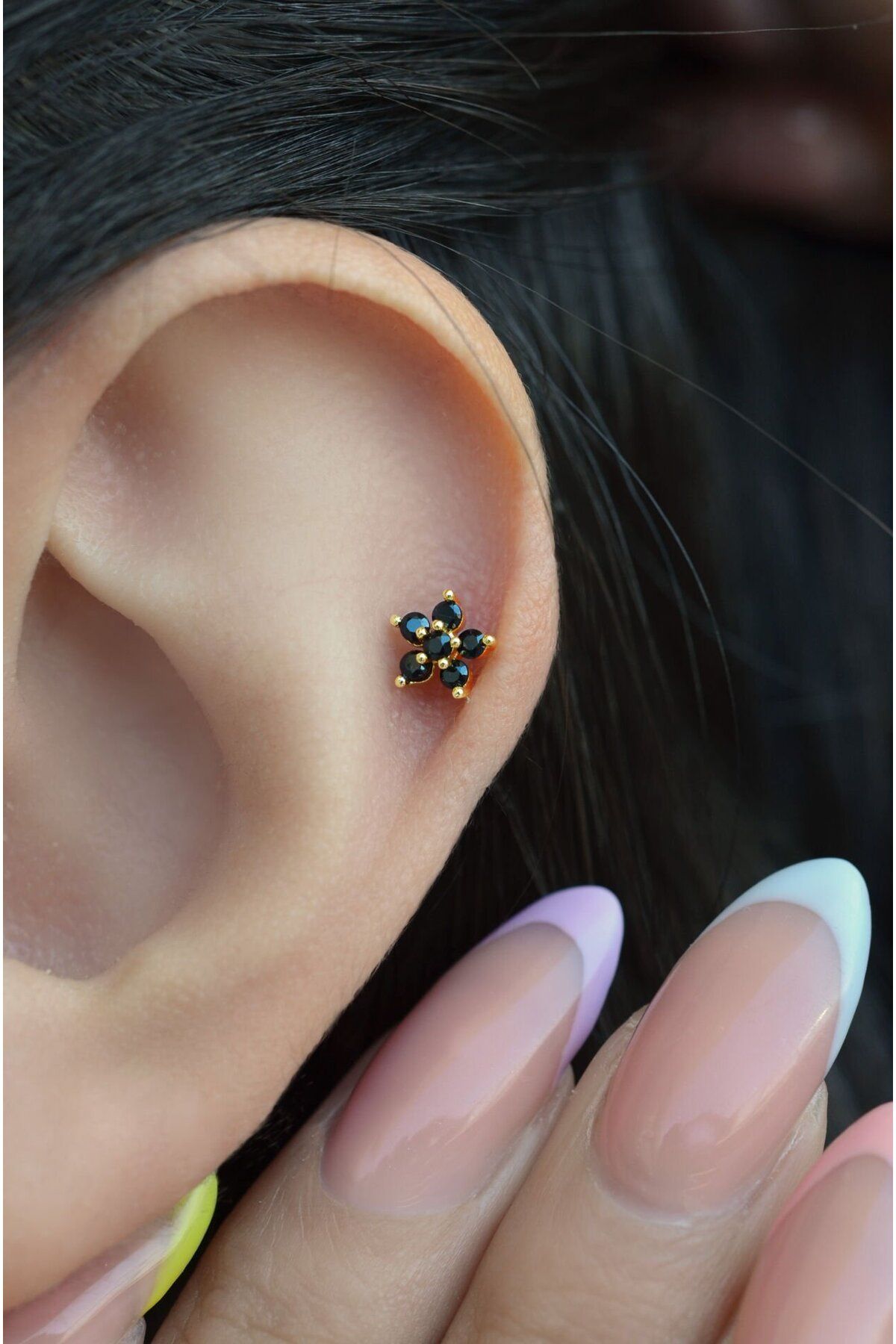 Helix piercing flower on sale