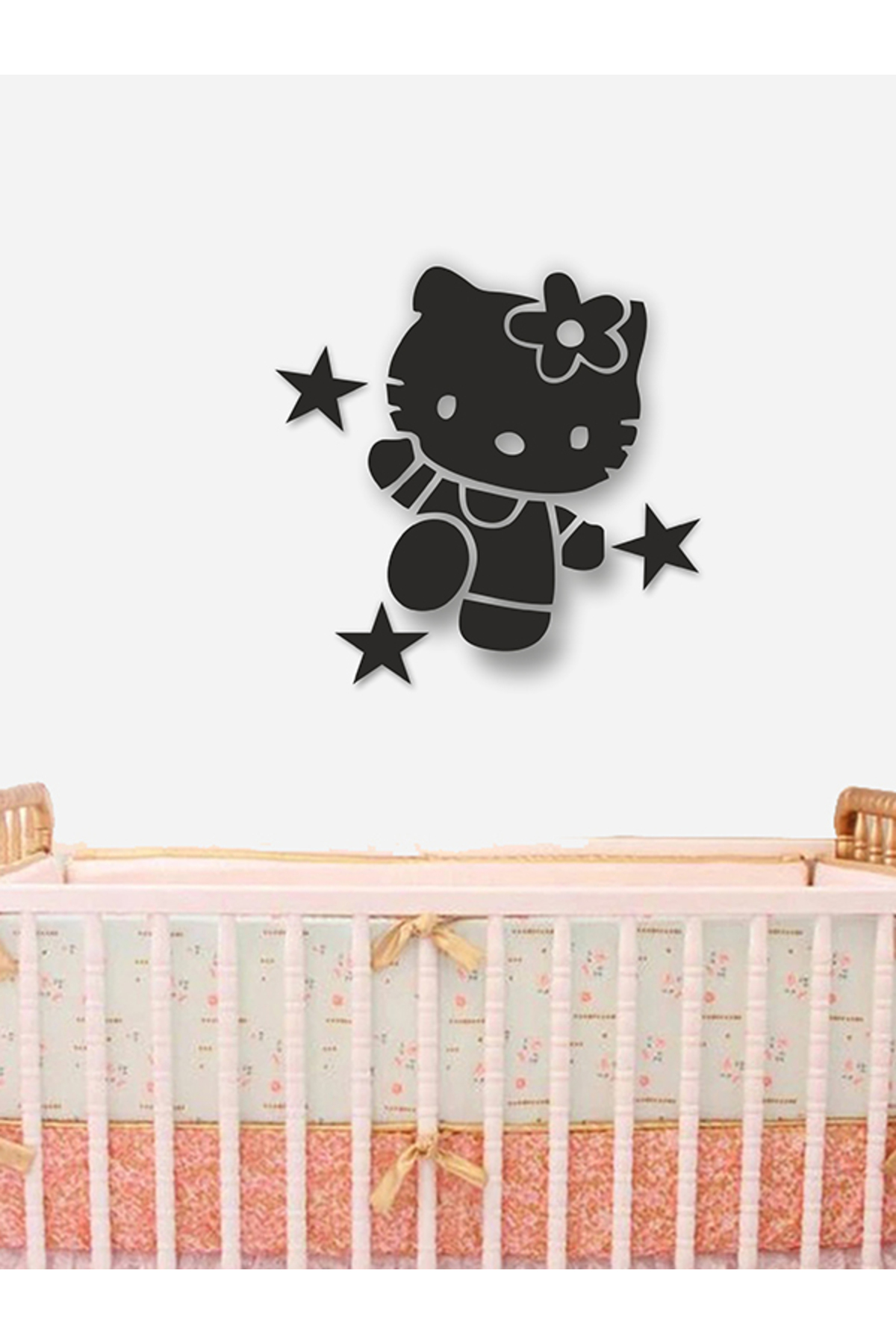 Wooden HelloKity Nursery Wall Decoration