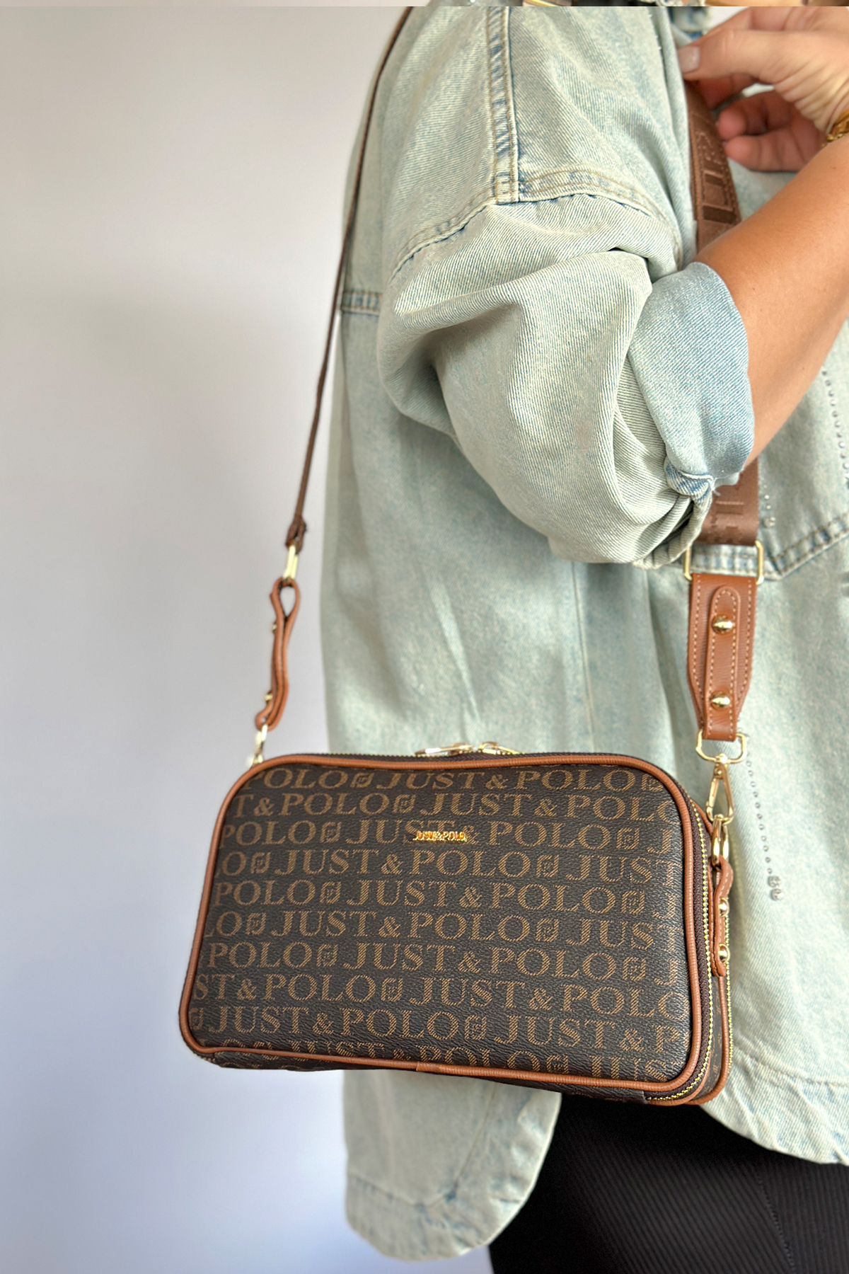 S4 Medium Daily 5 Compartment Crossbody Women's Shoulder Bag 2053 Coffee