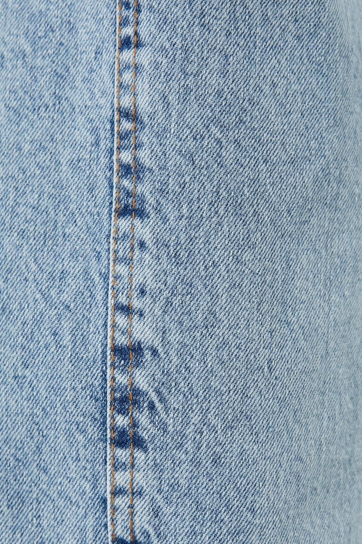 Koton شلوار جین زنانه نیلی متوسط