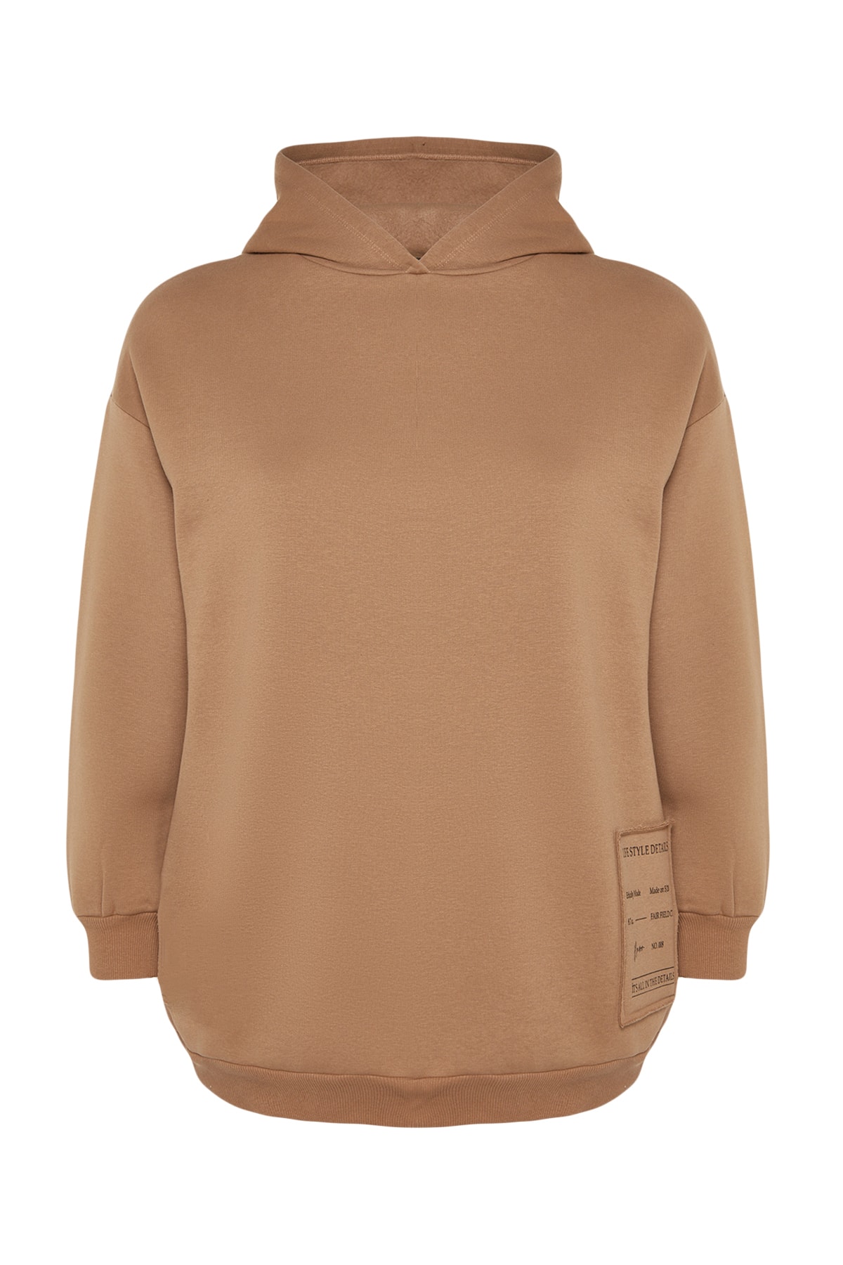Trendyol Curve-Detailní oversize pletená mikina s norkovou výšivkou TBBAW24AO00018 6