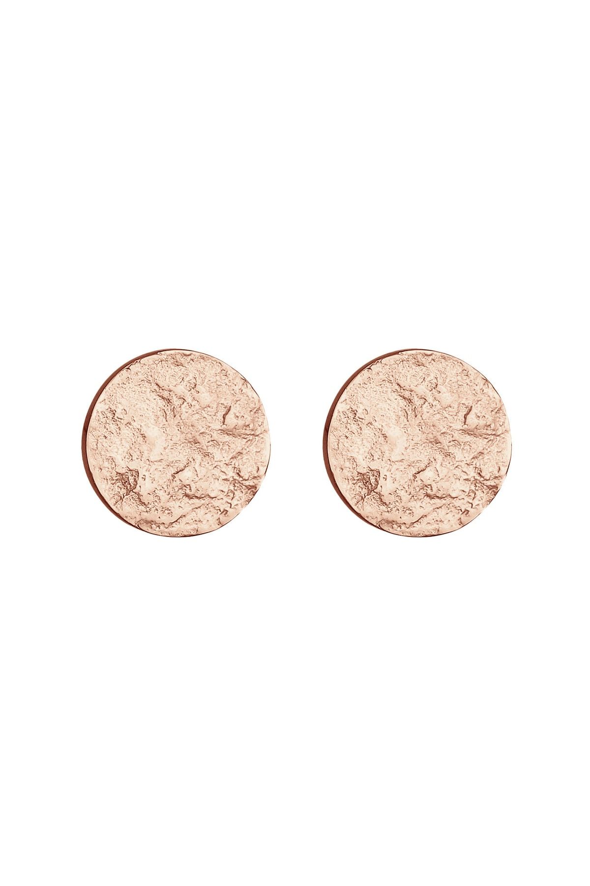 ELLI-Ohrringe Stecker Plättchen Disk Rund Antik Silber 925 2