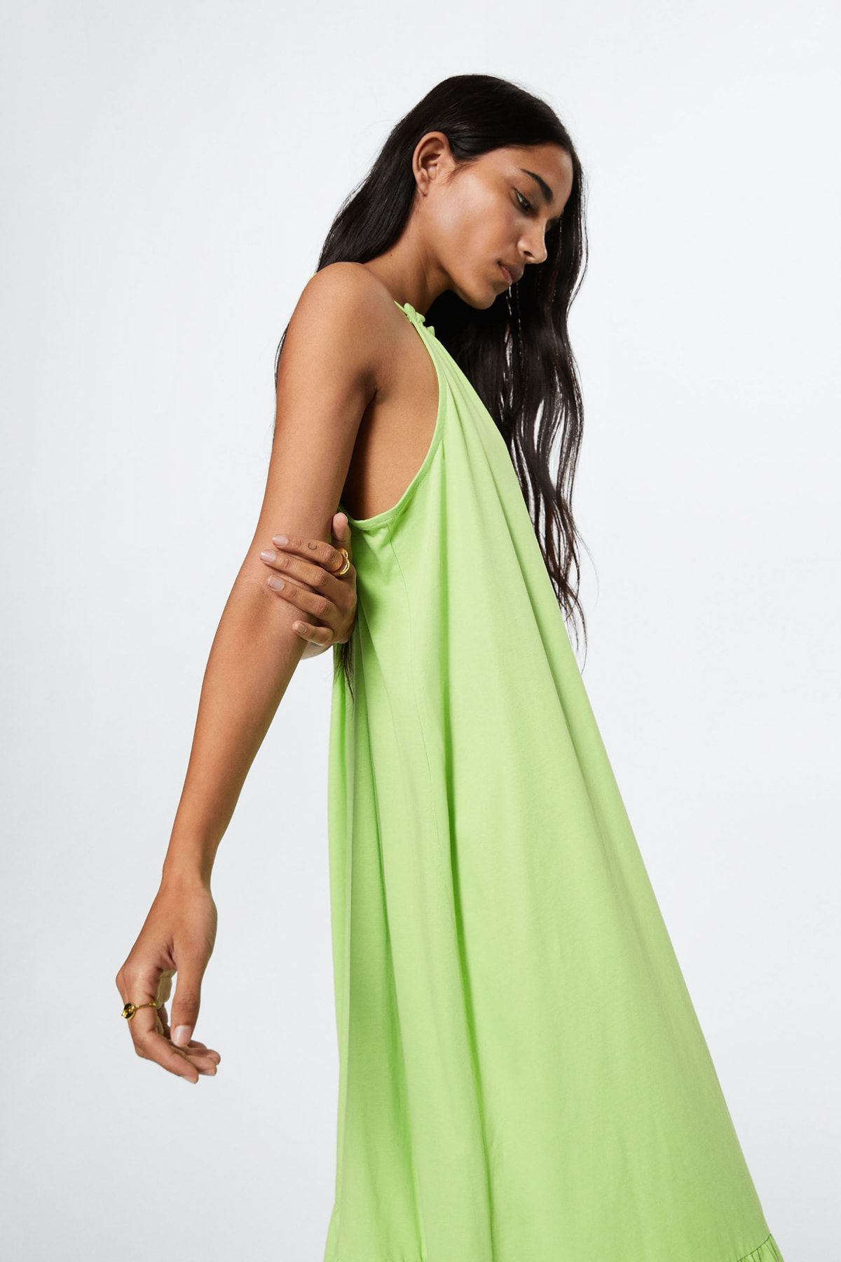 Mango green maxi sales dress