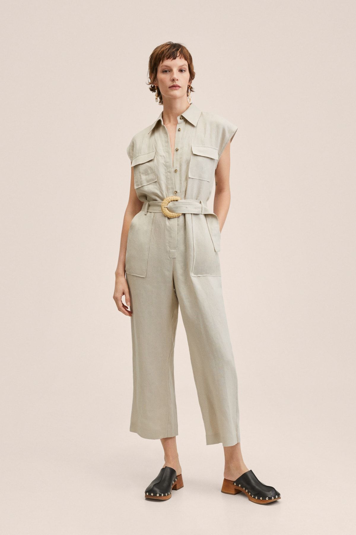 Mango grey shop jumpsuit