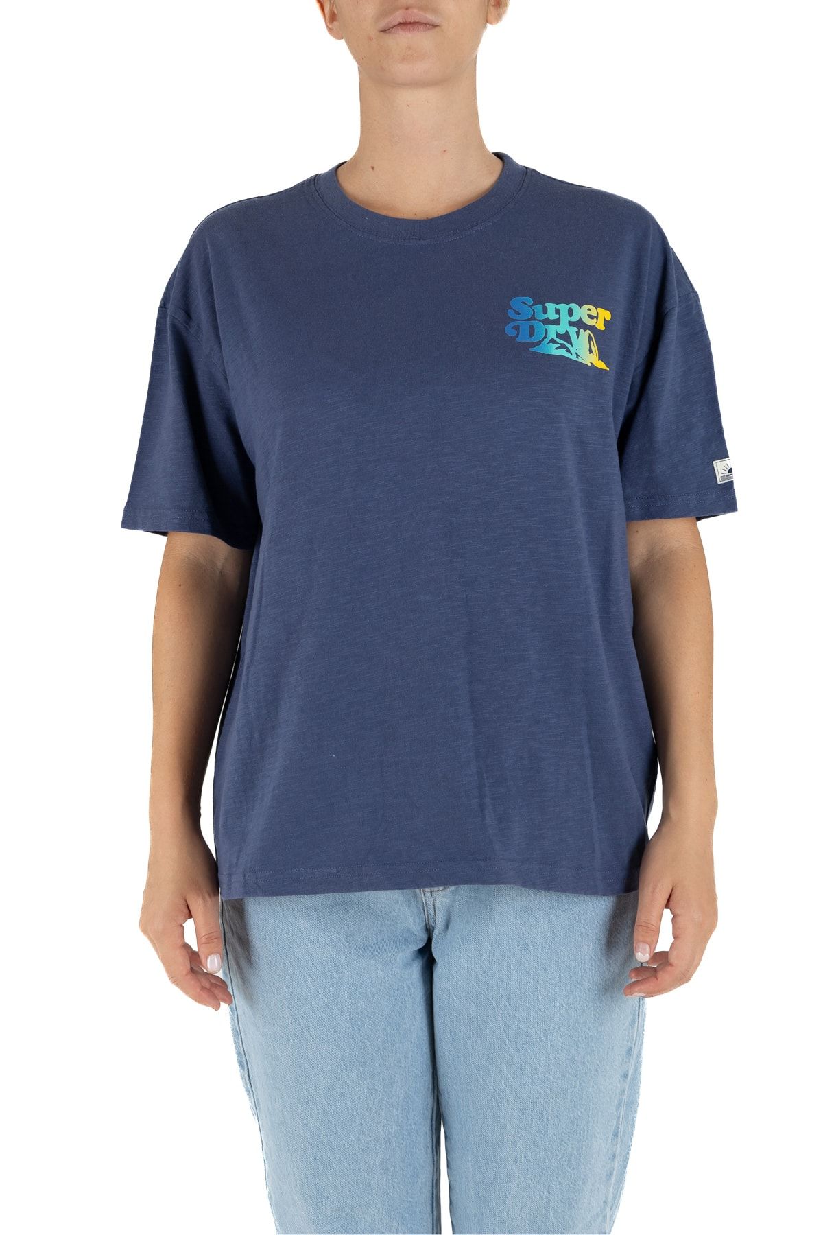 SUPERDRY-T-Shirt Damen / Mädchen BLAU INDIGO 1