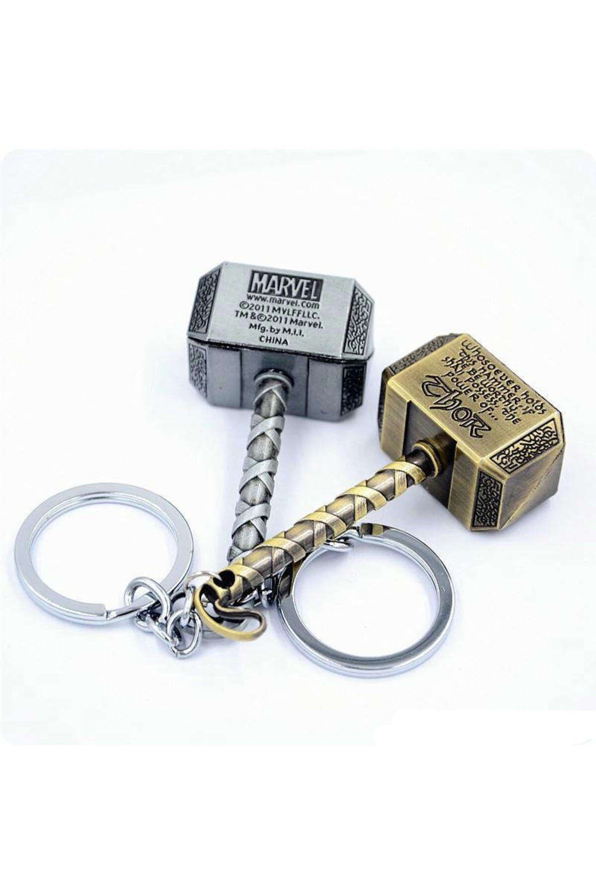 HobiShop-Thor Hammer Rotating Metal Keychain 1