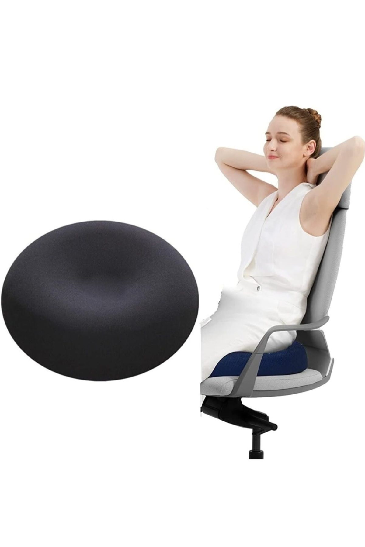 Surwin Coussin Chaise Coussin Coccyx Memory Foam Hemorroide Orthopedic Ring  Coussin Anti Escarres Fessier Donut Coussin Hemorroidaire pour Soulagement