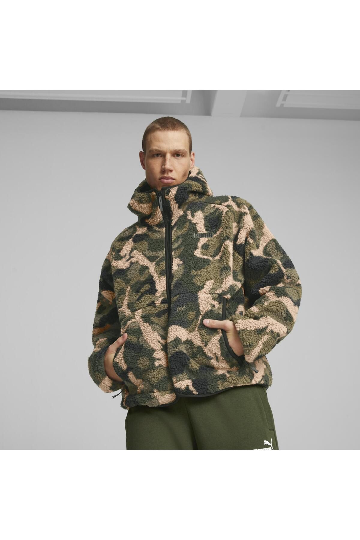 Puma Winter Jacket Green Regular fit Trendyol