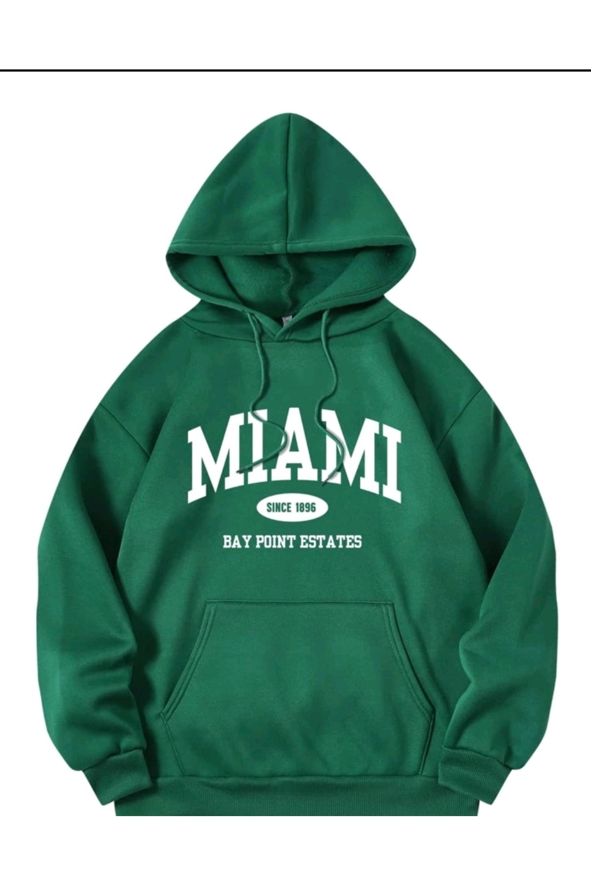 ModaMaine Unisex Miami Since 1896 Printed Oversize Hooded