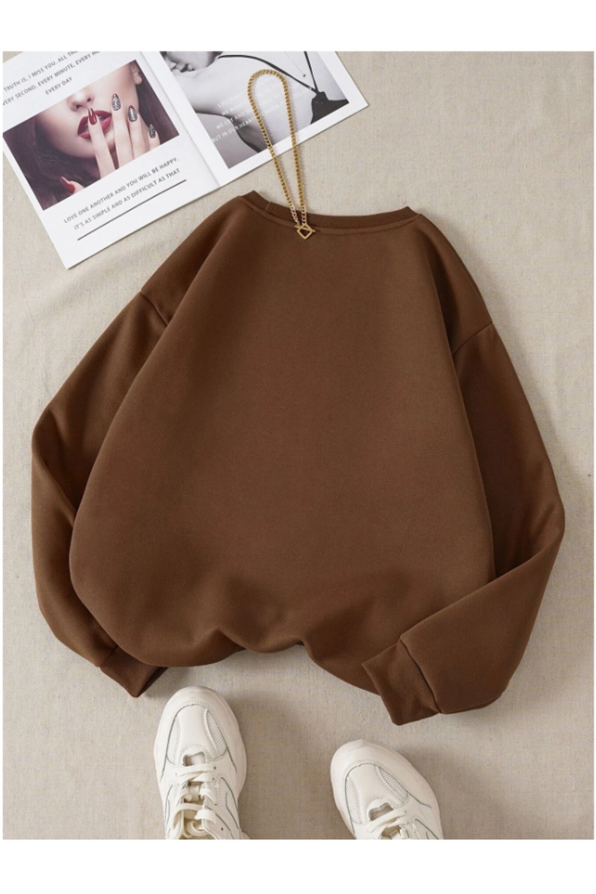 Girls brown sweatshirt hotsell